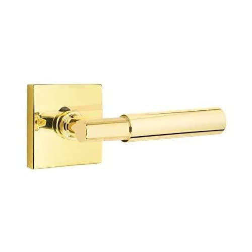 Emtek Passage Set with CF Mechanism - Square Rosette & Myles Lever in Oil Rubbed Bronze Finish for Interior Doors & Home Security