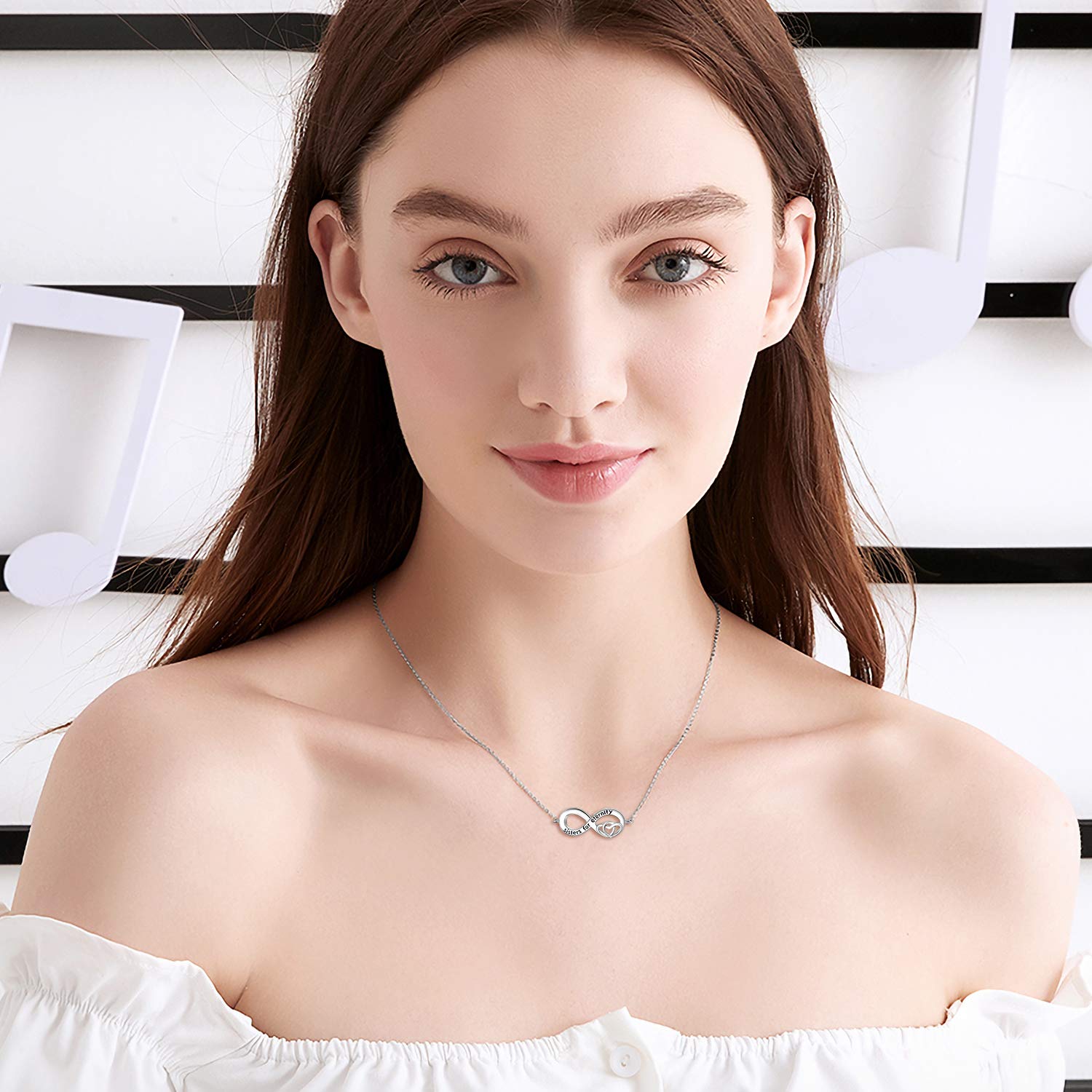 SOULMEET Sterling Silver Sisters Forever Necklace - Meaningful Jewelry Gift for Sister | Christmas, Birthday & Special Occasion Present | Perfect for Sister's Day, Graduation & Family Bonding
