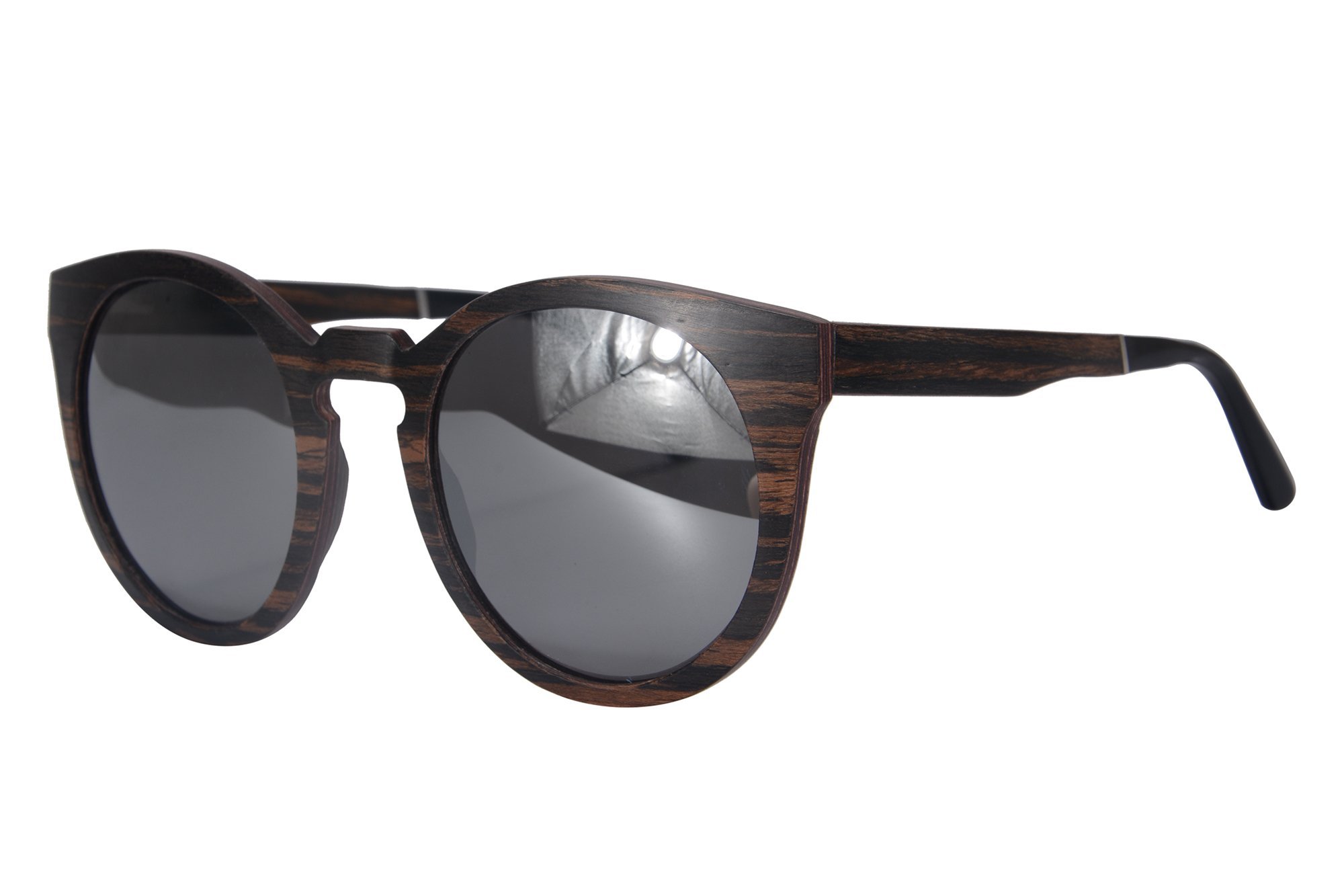 Handmade Wood Frame Sunglasses for Men - Retro Vintage Polarized UV Protection Glasses SH73006 - Perfect for Beach, Driving & Outdoor Activities