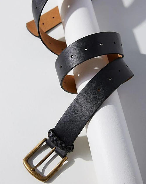 Premium Genuine Leather Belt for Men - Heavy Duty & Durable - Adjustable Waistband for Jeans, Work Pants & Casual Wear - Perfect Work Belt, Everyday Use & Gift for Men