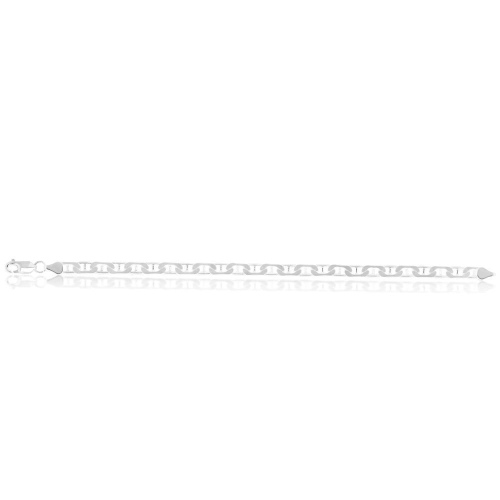 21cm Sterling Silver Anchor Bracelet - 150 Gauge Durable Jewelry for Women - Perfect for Nautical Fashion, Beach Outfits & Everyday Wear