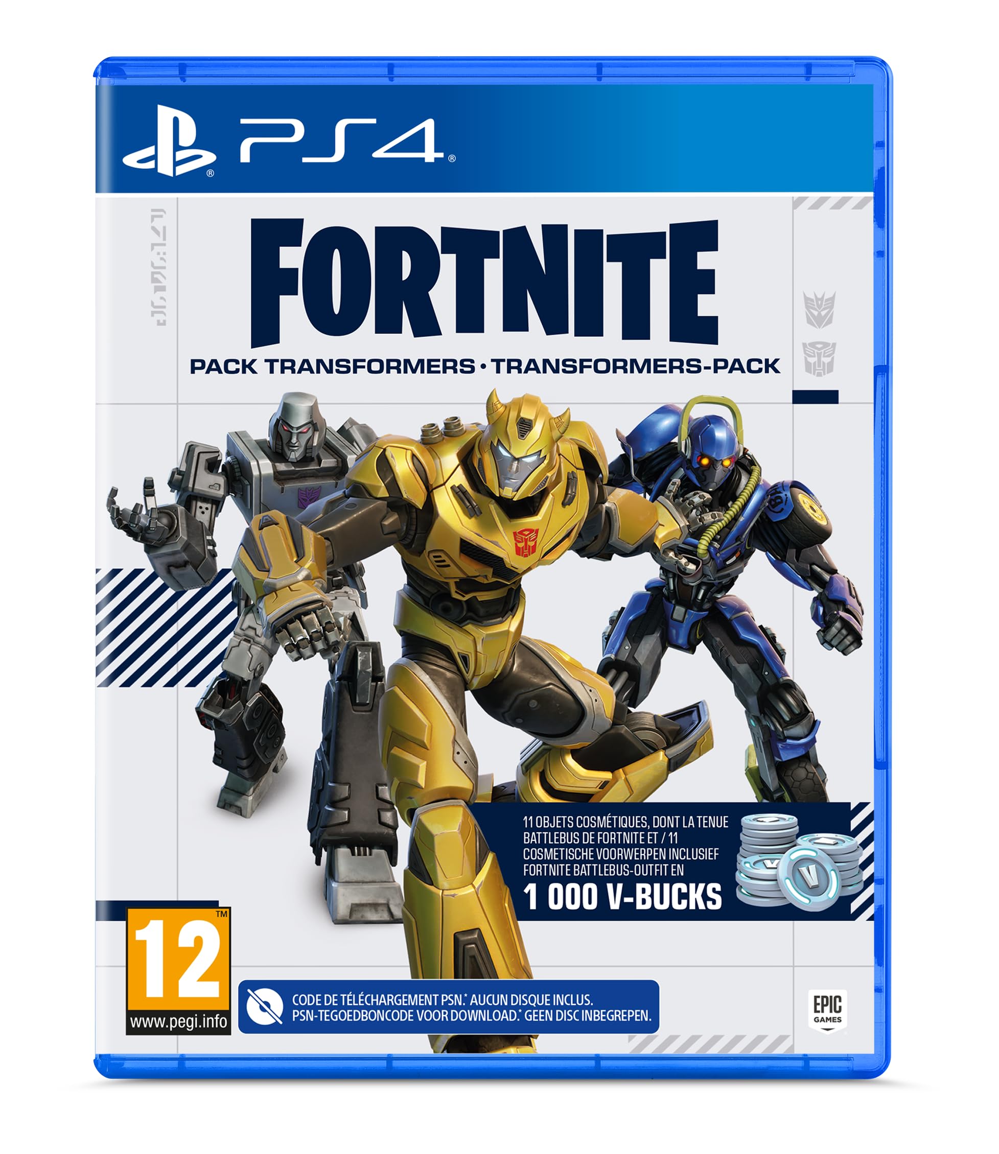 Fortnite Transformers Skin Pack - Exclusive In-Game Cosmetics & Code-in-a-Box | Perfect for Fortnite Players & Transformers Fans | Battle Royale Gaming Accessory