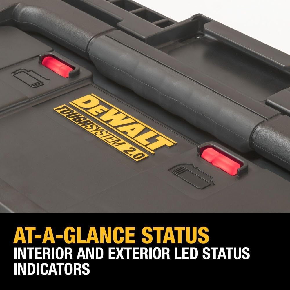 DEWALT Toughsystem 2.0 20V Dual Port Fast Charger (DWST08050) - Power Tool Battery Charger for Construction & DIY Projects