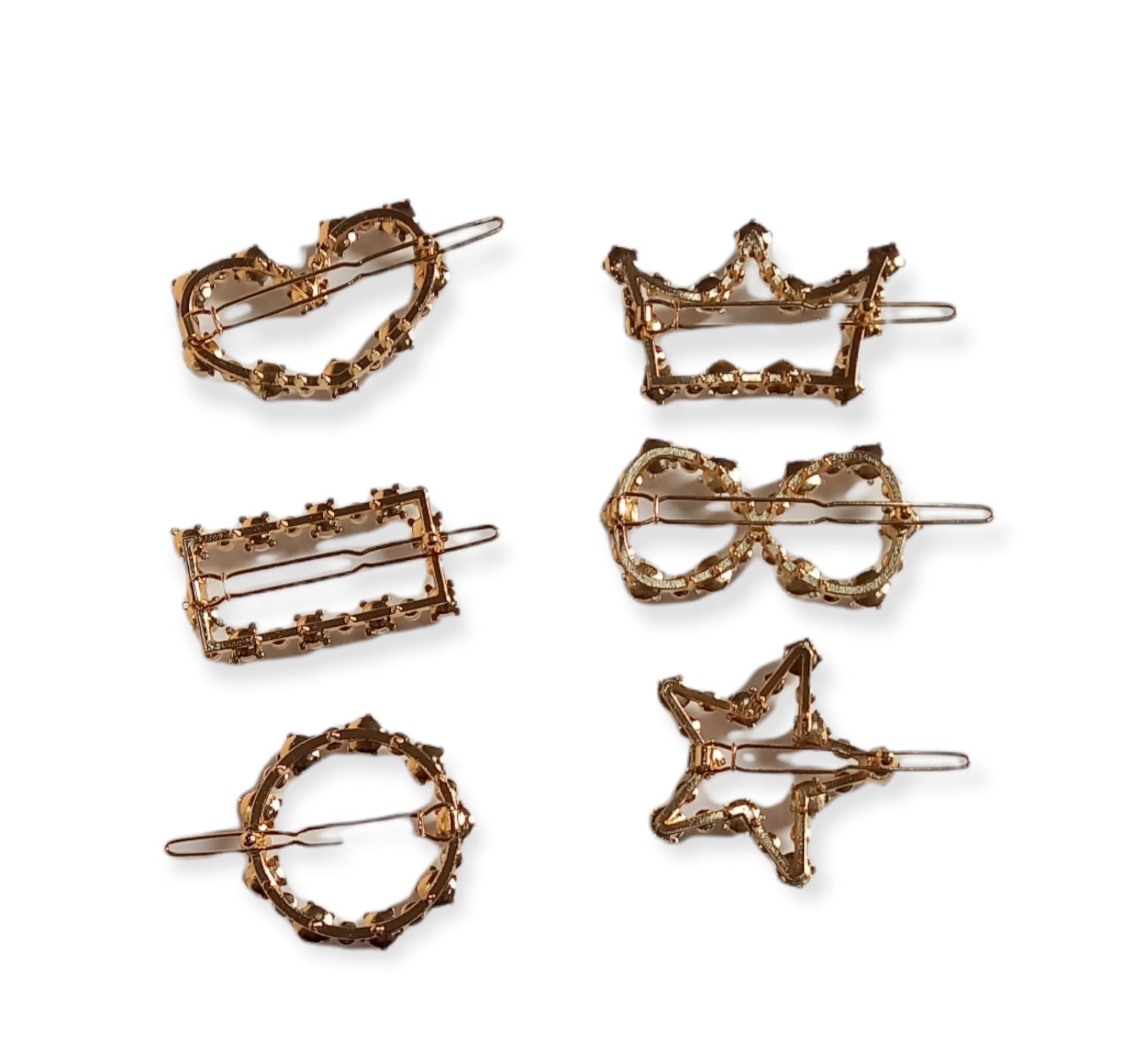 APSAMBR - 6 Pack Pearl Hair Clips for Women & Girls, Elegant Geometric Hair Barrettes & Hairpins | Perfect for Weddings, Parties & Everyday Hair Accessories