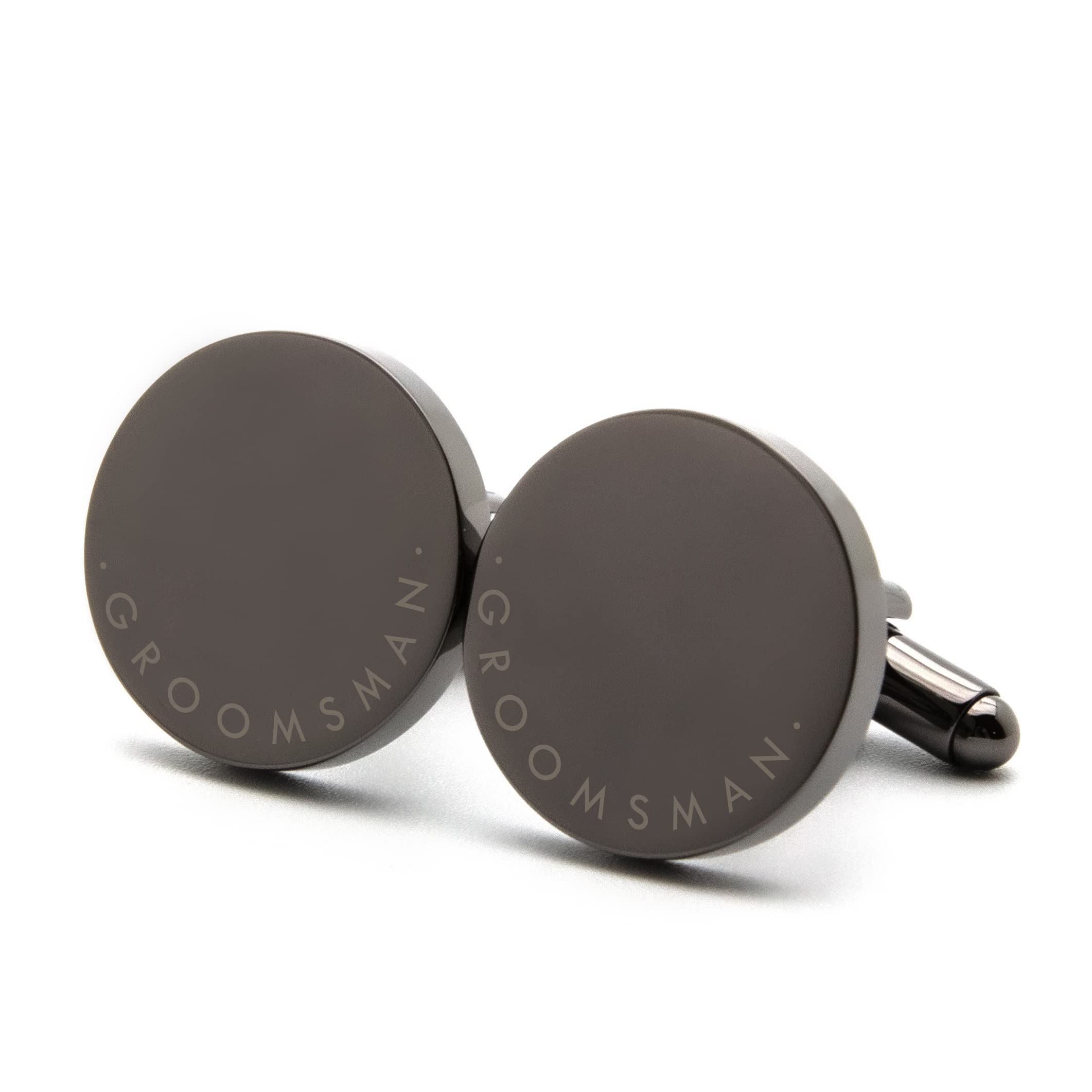 Premium Engraved Wooden Cufflinks Set - Elegant Gift Box for Men - Perfect for Weddings, Business Meetings & Formal Events