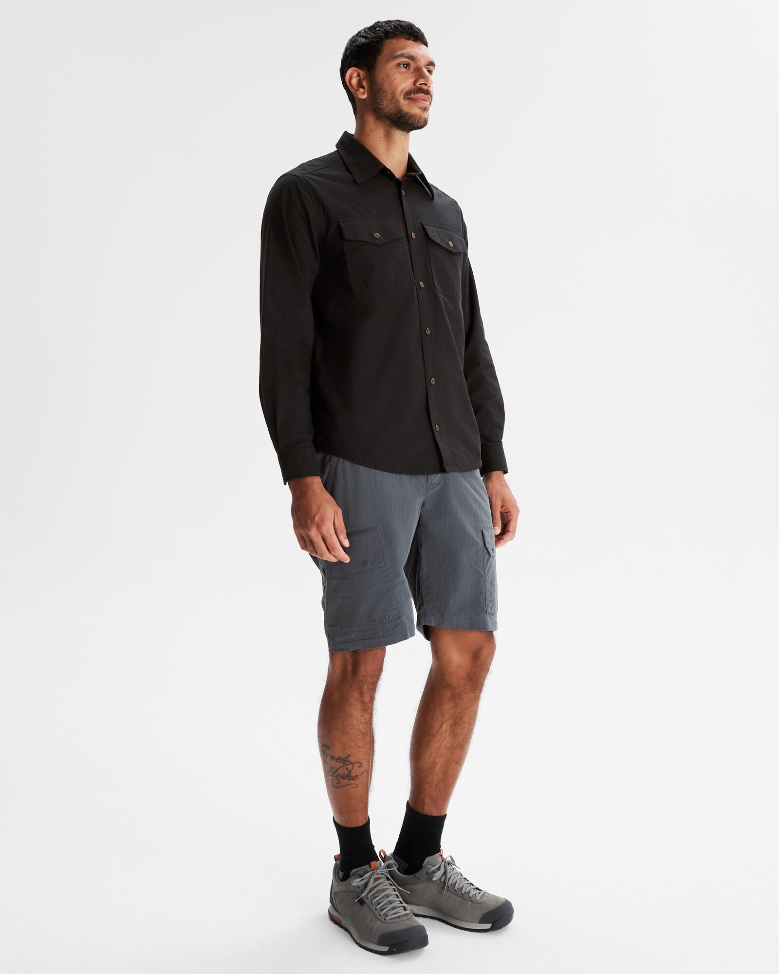 Vander HT Men's Long Sleeve Casual Shirt - Soft Cotton Button Down Shirt for Business & Office Wear - Black