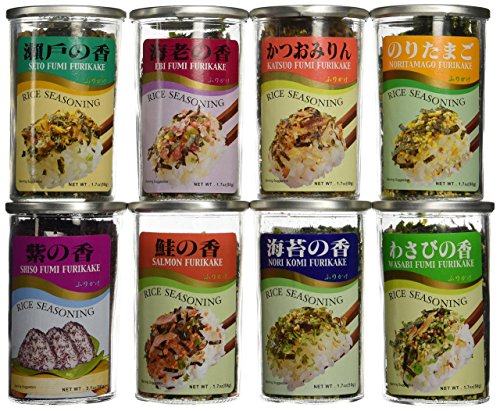 Premium Japanese Rice Seasoning Furikake - 8 Flavor Variety Pack (Set of 7) | Authentic Topping for Sushi, Rice Bowls, Onigiri & Asian Dishes