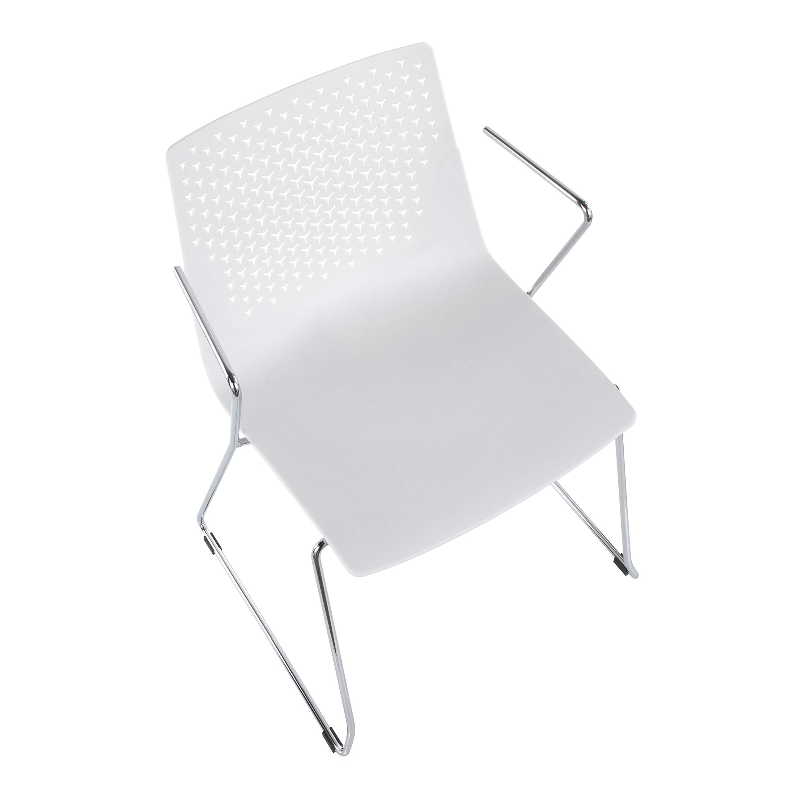 LumiSource Matcha Green Upholstered Dining Chairs Set of 2 - Modern Kitchen Chairs with Comfortable Fabric Seat - Perfect for Dining Room, Breakfast Nook, and Small Space Decor