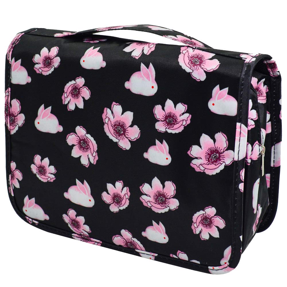 ADIGOW Hanging Travel Toiletry Bag for Women - Waterproof Makeup Organizer with Multiple Pockets, Perfect Cosmetic Bag for Airplane, Gym, Camping & Vacation Essentials