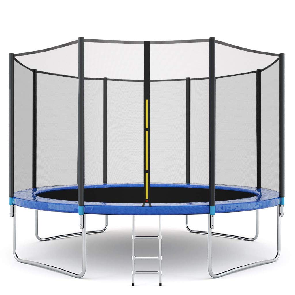 MARKWIND 12ft Outdoor Trampoline with Safety Enclosure - Heavy Duty Mini Trampoline for Adults & Kids, Includes Jumping Mat, Net & Accessories - Perfect for Backyard Fun, Exercise & Family Fitness Activities