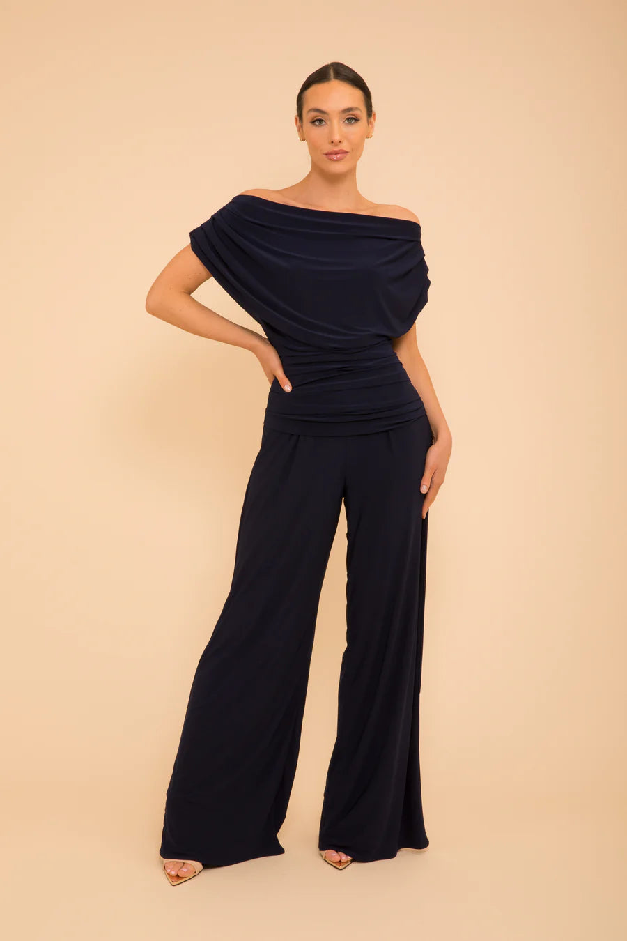 Carbon Jersey Jumpsuit for Women - Navy Blue One Piece Romper | Comfortable & Stylish for Casual Outings, Travel, and Summer Wear