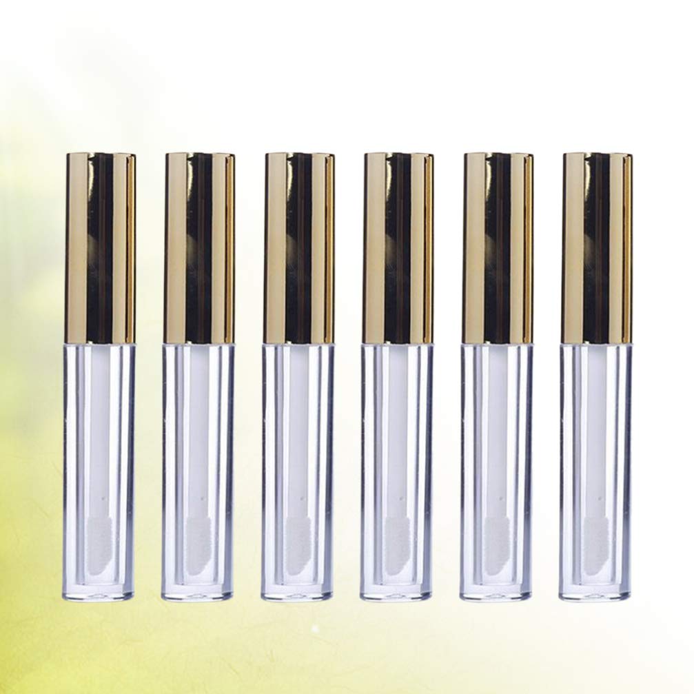 Beaupretty 12pcs Refillable Empty Lip Gloss Tubes - Clear Round Mini Lip Balm Containers for DIY Lip Gloss, Lip Liner & Makeup Samples | Perfect for Travel, Home Use & Professional Makeup Artists