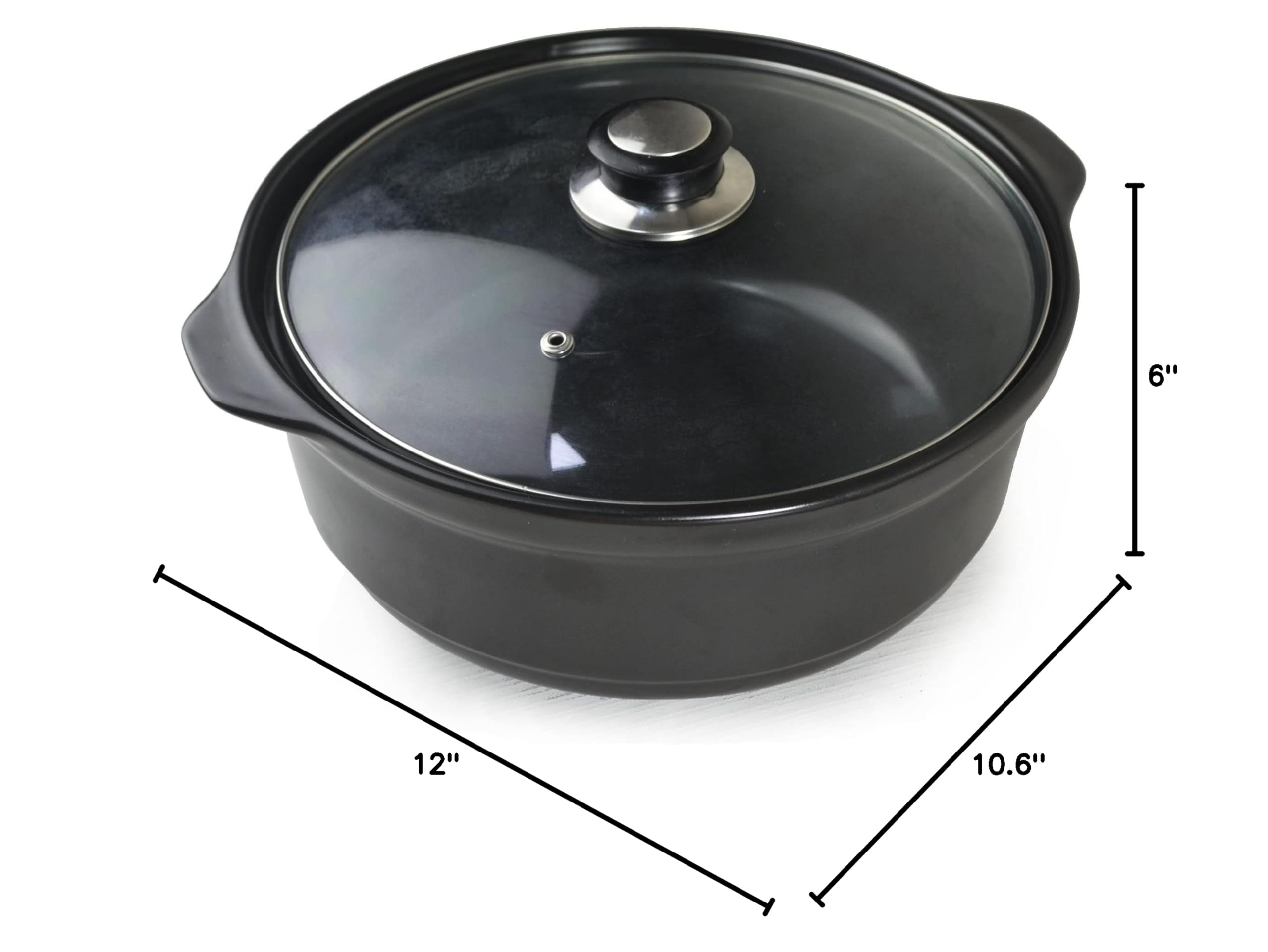 3QT Ceramic Casserole Dish with Glass Lid - 100oz Round Oven Safe Bakeware for Baking, Roasting & Serving - Perfect for Lasagna, Casseroles & Family Dinners