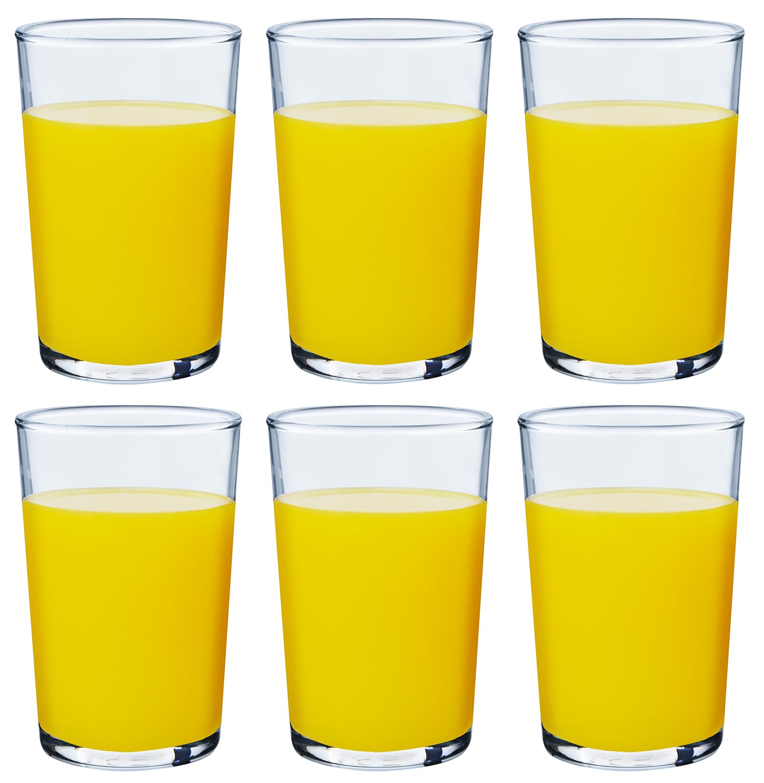 Toyo Sasaki Glass 01106HS 6.1 fl oz (170 ml) Shatter-Resistant Tumbler Set of 6 - Dishwasher Safe Japanese Glass Cups for Father's Day Gift, Iced Tea, Cocktails & Everyday Drinking