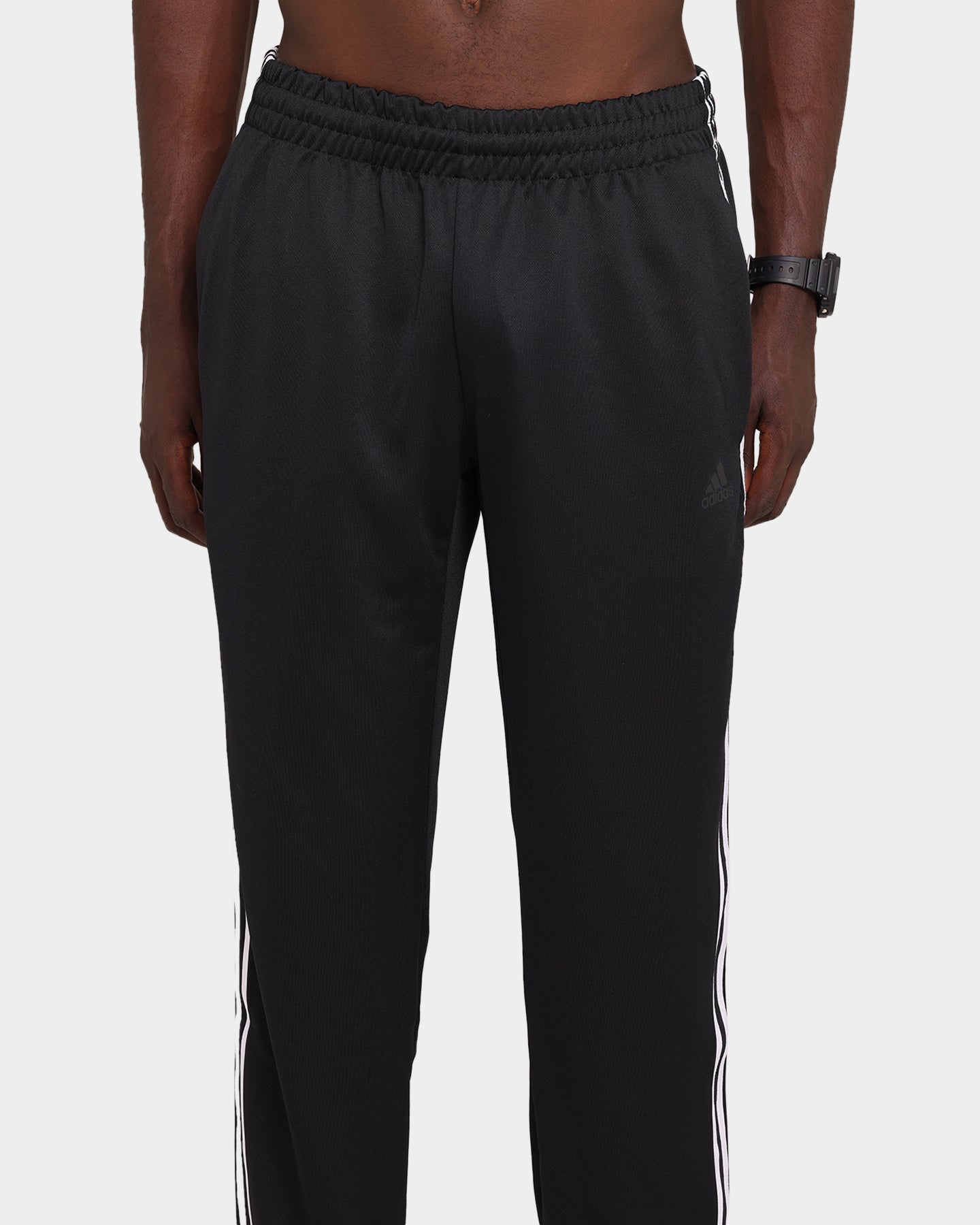 Adidas 3 Stripes Double Knit Jogger Pants for Men - Black Athletic Sweatpants | Gym Workout & Casual Streetwear