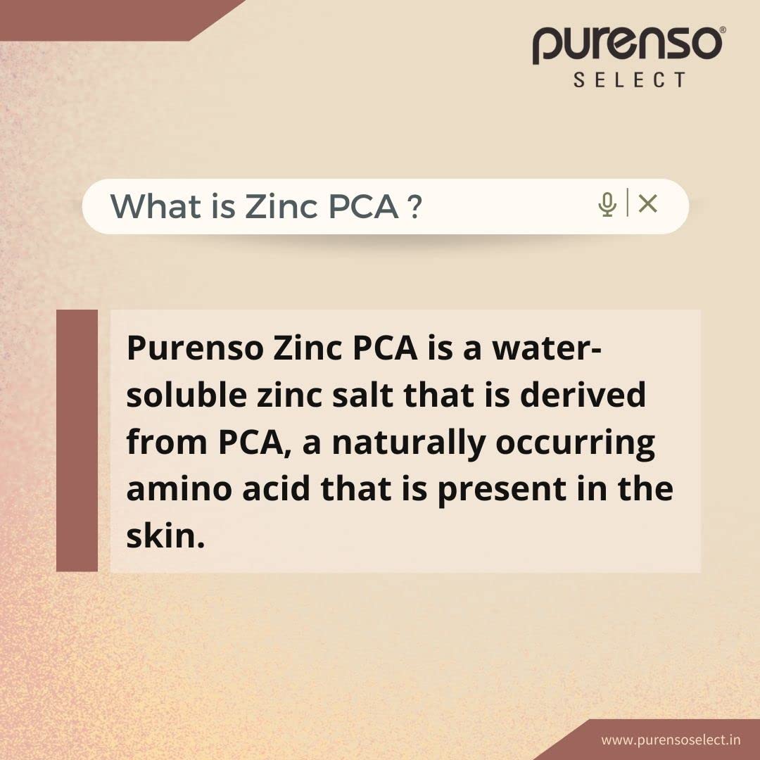 Purenso Select - Zinc PCA Powder, 500g | Skin Care & Hair Care Ingredient for Serums, Deodorants, Face Wash, Creams, Lotions, Gels, Shampoo & Conditioner | DIY Beauty Products & Cosmetic Formulations
