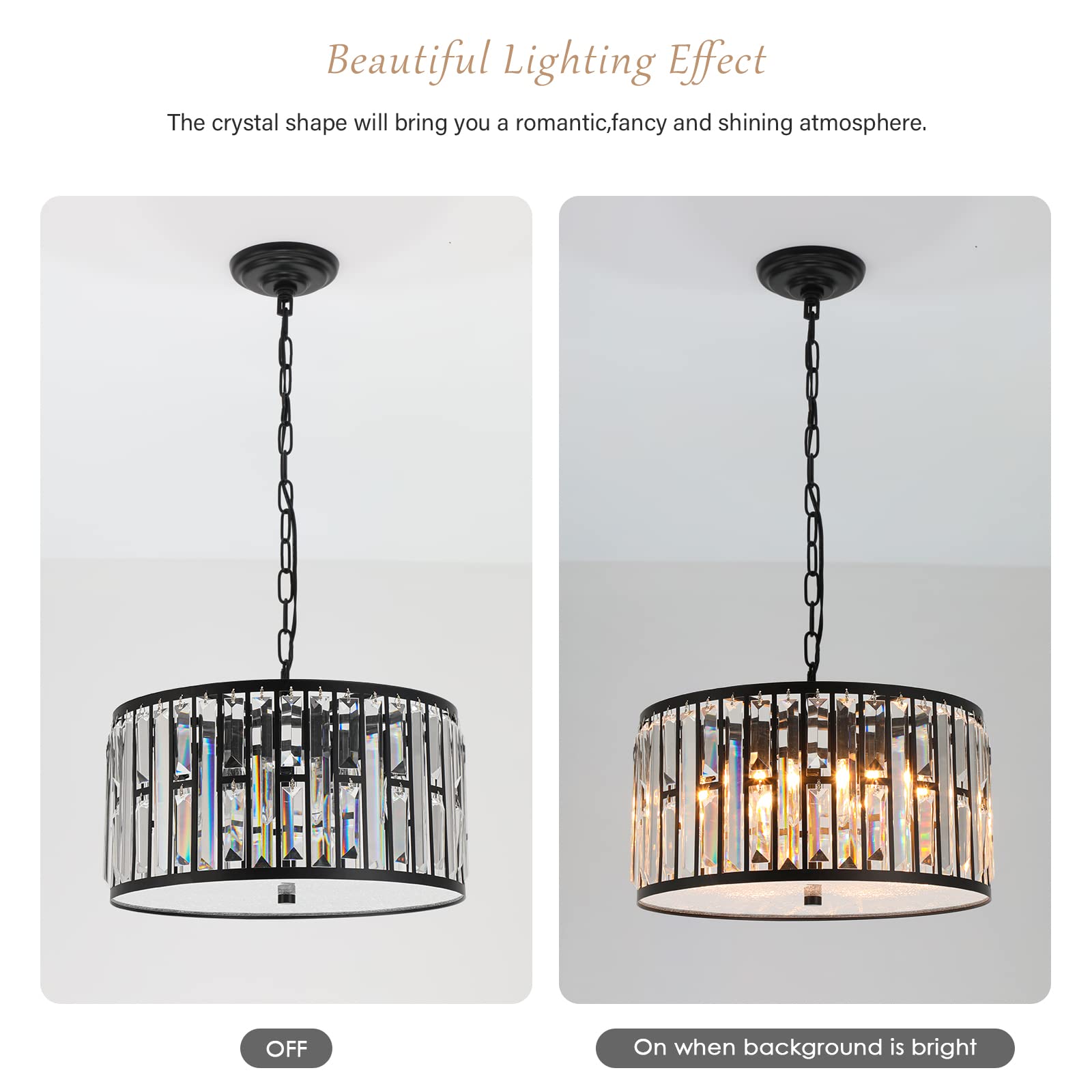 6-Light Modern Crystal Chandelier - 16