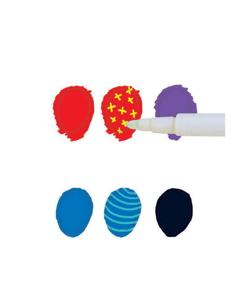 10 Vibrant Magic Felt Tip Pens by Djeco - Perfect for Kids Art Projects, Coloring Books & Creative Drawing