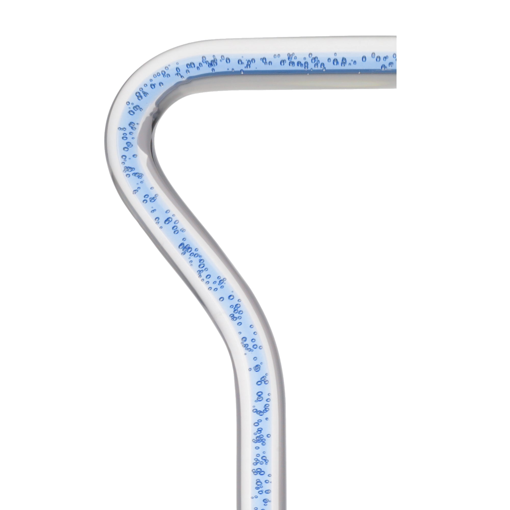 Clear Ocean Cane Walking Stick with Blue Streak & Floating Bubbles Design - Lightweight Support Cane for Seniors, Ideal for Beach Walks, Hiking & Outdoor Activities