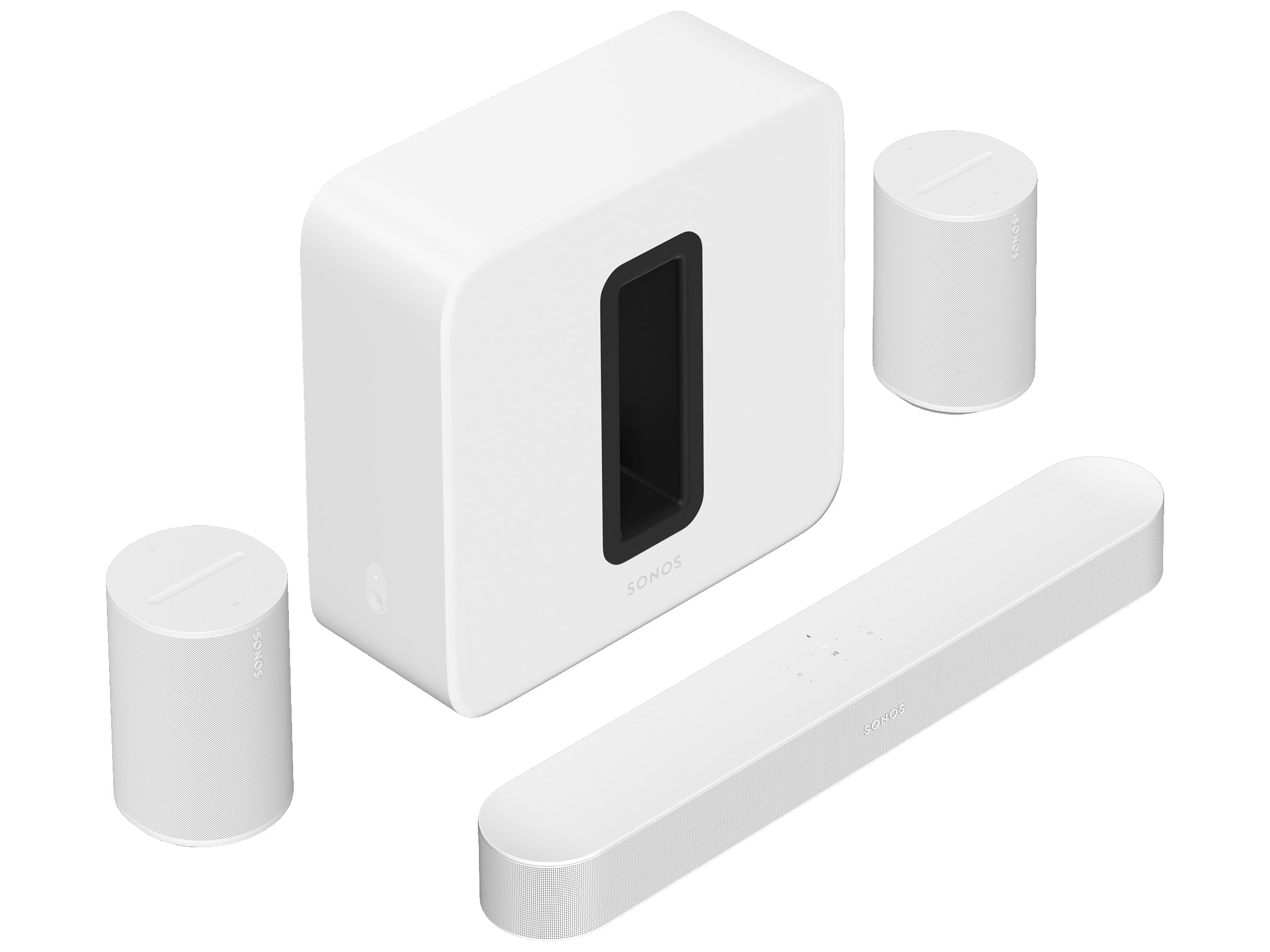 Premium Sonos Immersive Sound Ensemble with Beam Soundbar - Perfect for Home Theater, Music Streaming & Gaming in Living Rooms & Entertainment Spaces