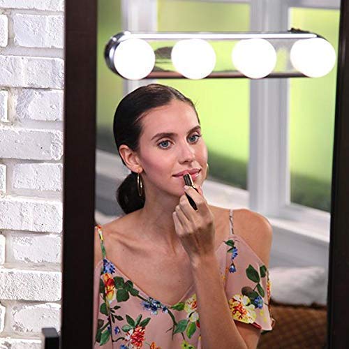 Praxon 4 LED Bulbs - Professional Vanity Makeup Mirror Lights with Adjustable Brightness | Perfect for Home Makeup Studio, Wedding Dressing Room & Photography Lighting
