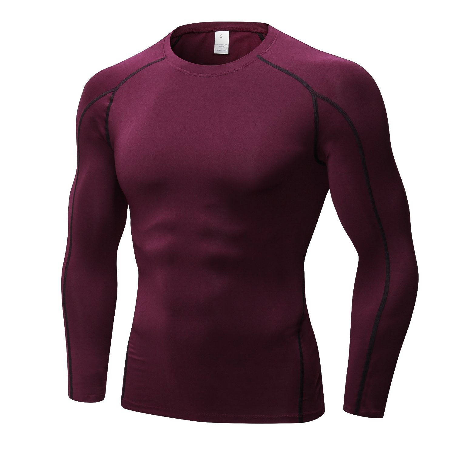 Men's Quick Dry Compression Long Sleeve T-Shirt - Moisture Wicking Athletic Shirt for Running, Gym & Workout - Lightweight Performance Top for Sports & Fitness Training
