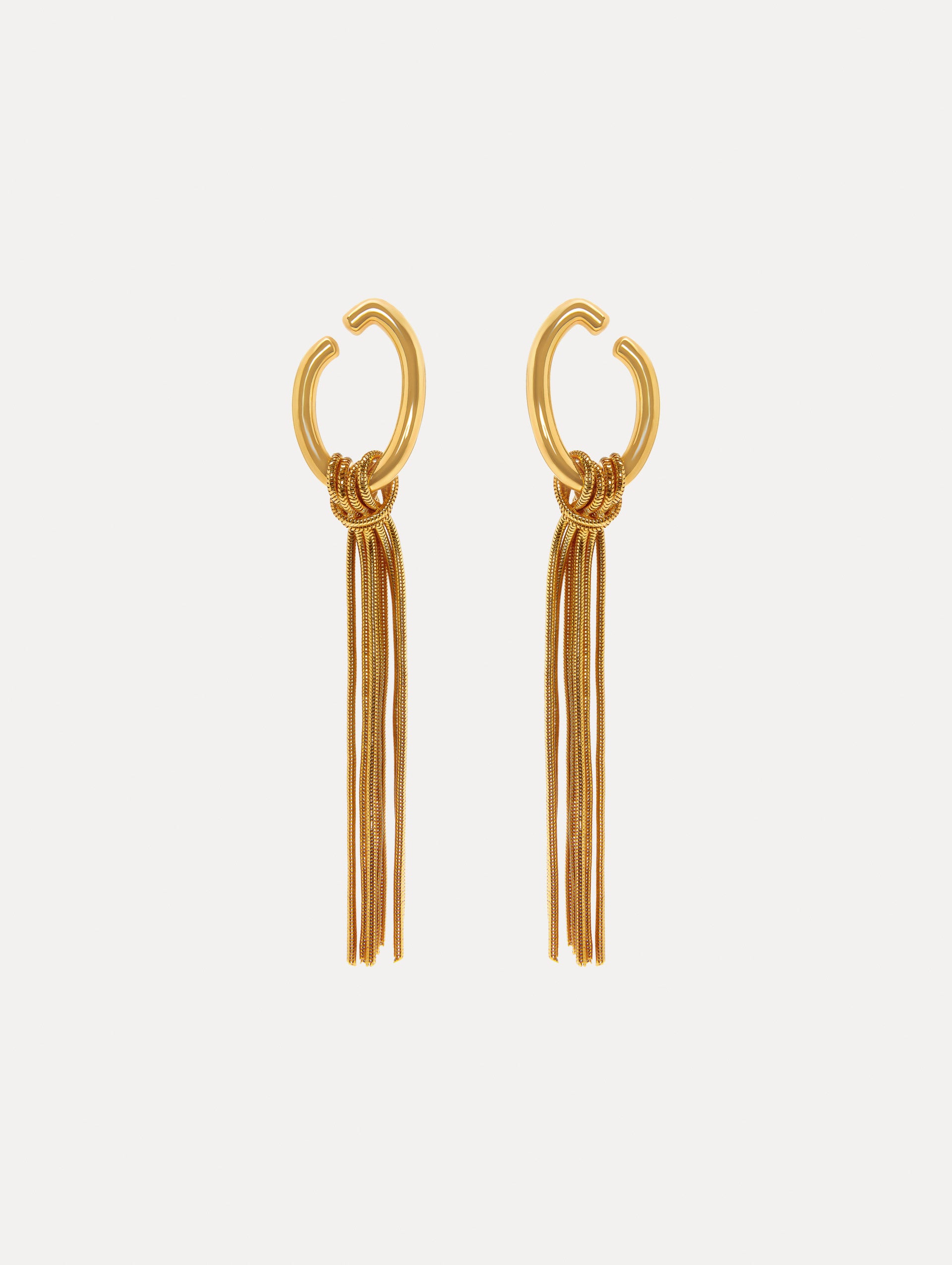 O Knot Earrings R25J917 Gold - Elegant Dainty Hoop Earrings for Women, Perfect for Everyday Wear, Parties & Special Occasions