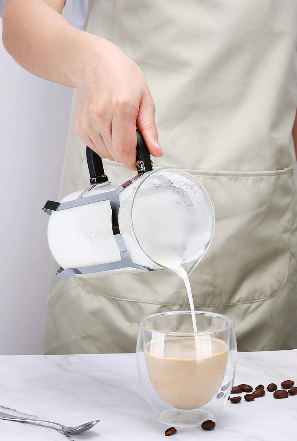 Premium French Press Coffee Maker - 34oz Stainless Steel Coffee & Tea Maker with Double Filter - Ideal for Home, Office & Camping Brewing