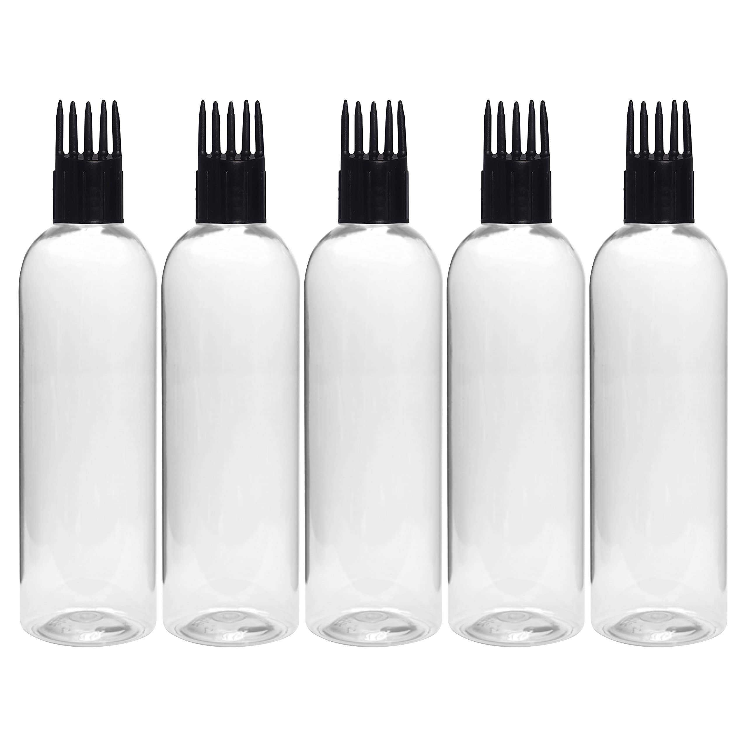 Empty Cosmetic Containers 100ml-500ml - Transparent Shampoo Bottles, Hair Oil Bottles, Sanitizer Bottles with Applicator Cap & Lotion Pump Dispenser | Ideal for DIY Beauty Products, Travel Size Toiletries & Home Organization
