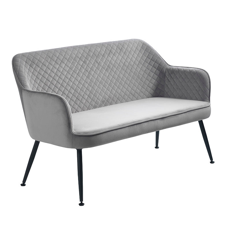 BERRIE 2 Seater Sofa - Modern Grey Fabric Loveseat for Living Room, Apartment & Small Spaces - Comfortable Couch for Relaxing & Entertaining Guests