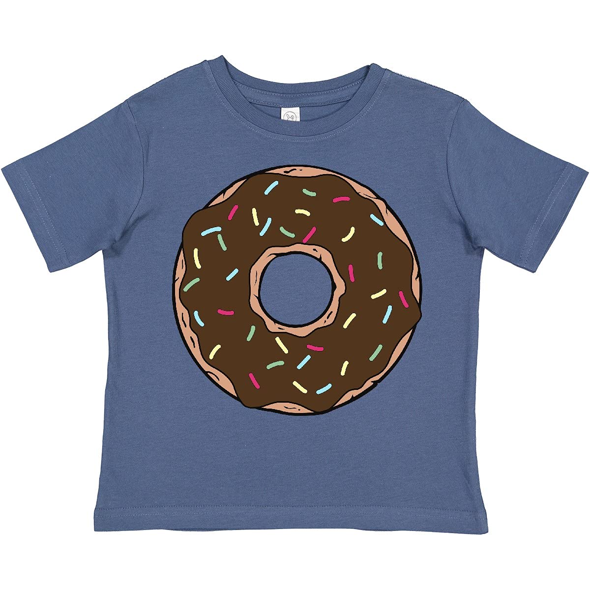 Inktastic Chocolate Donut Toddler T-Shirt - Cute Doughnut with Glaze & Sprinkles Design - Perfect for Birthday Parties, Playdates & Sweet Treat Lovers