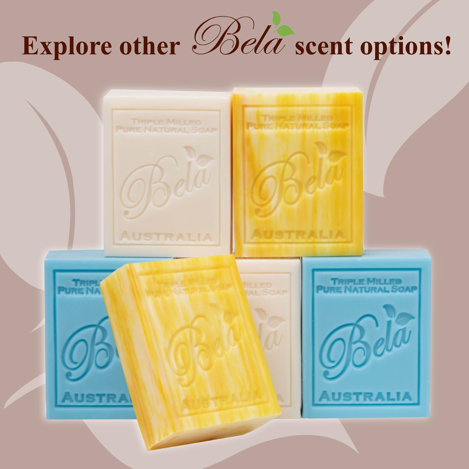 BELA Olive Oil & Cocoa Butter Soap Bar - 12 Pack (3.3 oz Each) | French Triple Milled, Long-Lasting | Organic Shea Butter for Moisturizing | Gentle Hand, Face & Body Cleanser | Made in Australia | Perfect for Dry Skin Care & Luxury Bath Time