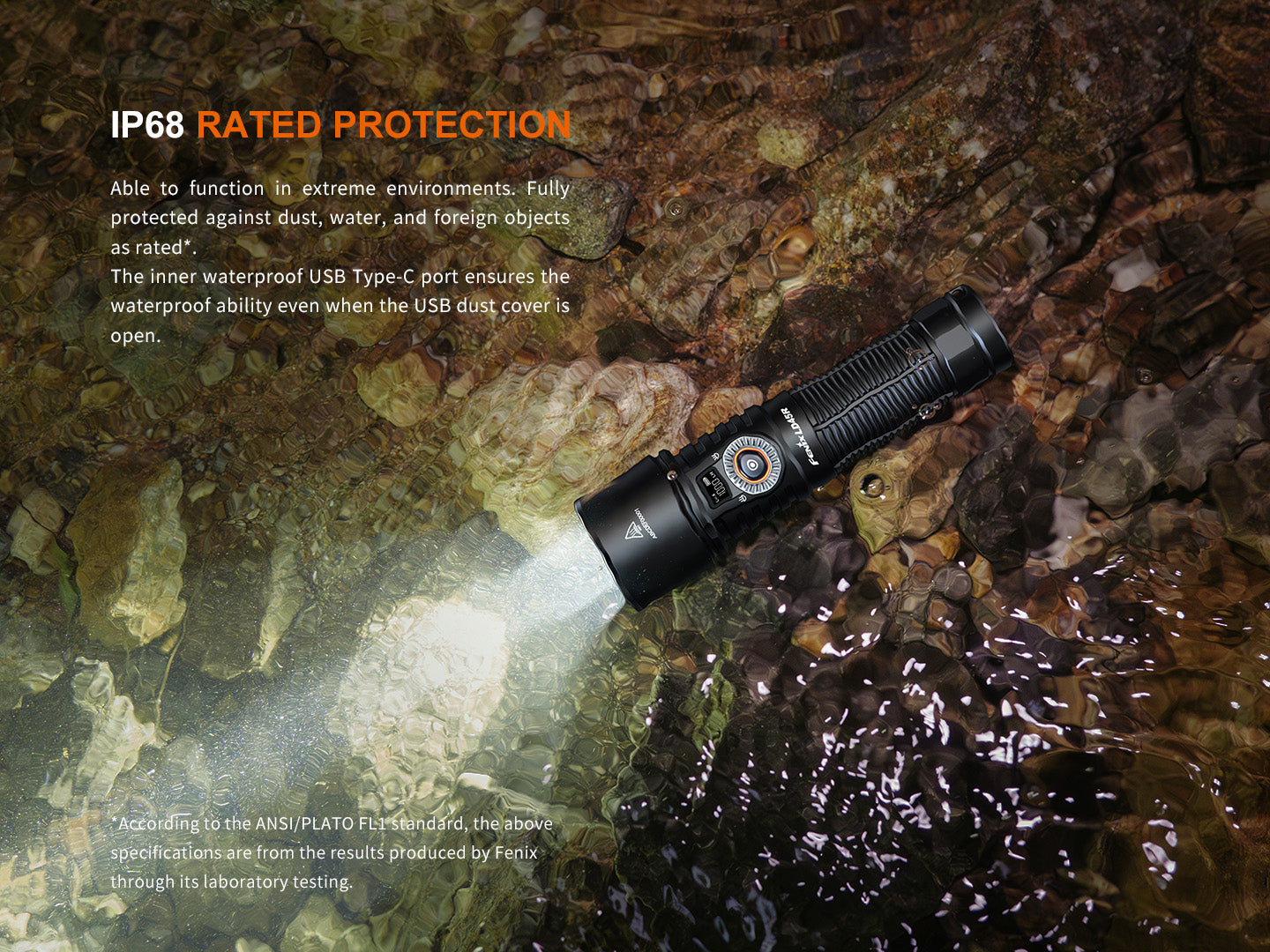 Fenix LD45R Rechargeable LED Flashlight - 2000 Lumens, Waterproof, Digital Focus - Perfect for Camping, Hiking & Emergency Preparedness