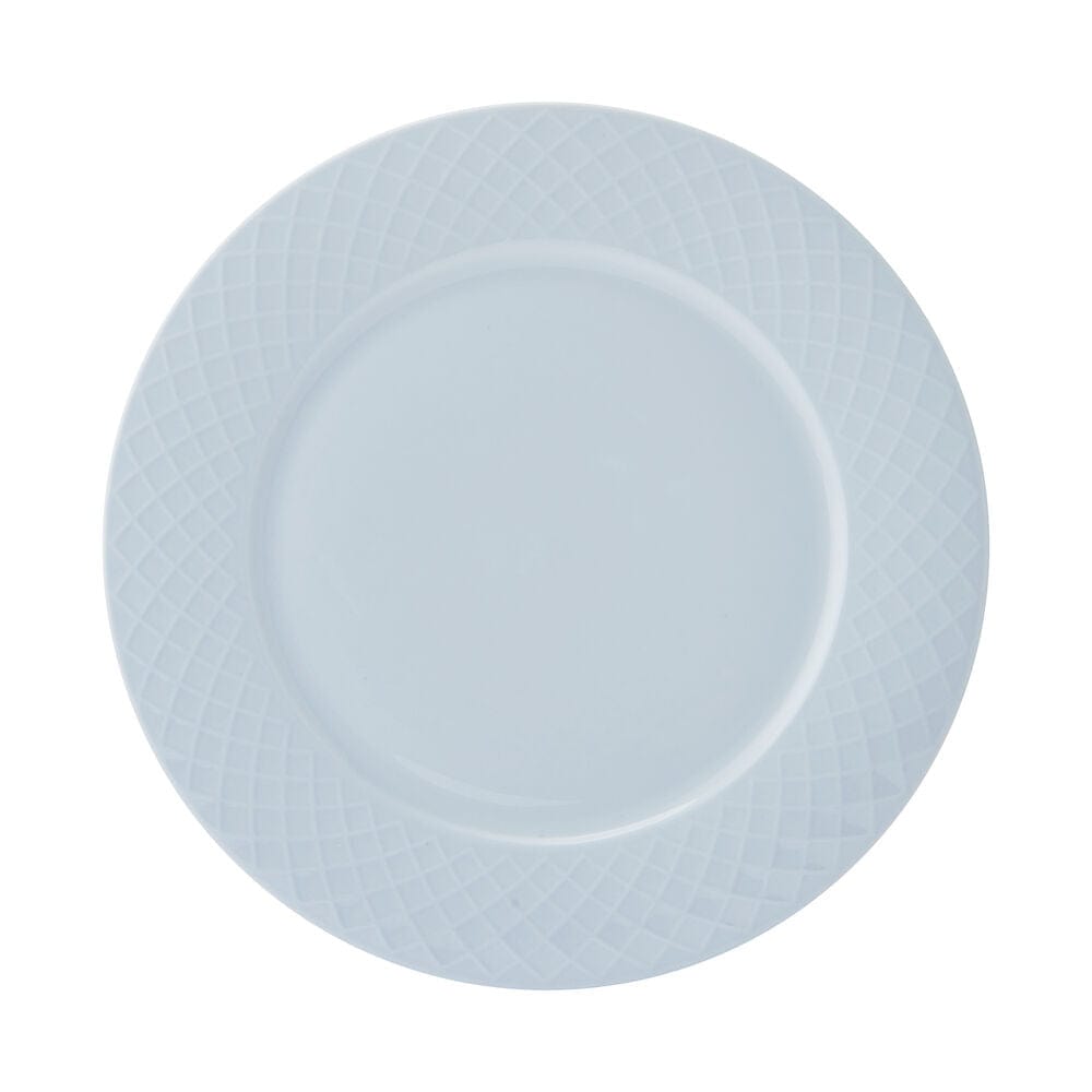 Trellis Misty Blue 12-Piece Dinnerware Set - Service for 4 - Elegant Porcelain Plates, Bowls & Mugs - Perfect for Family Dinners, Dinner Parties & Holiday Entertaining