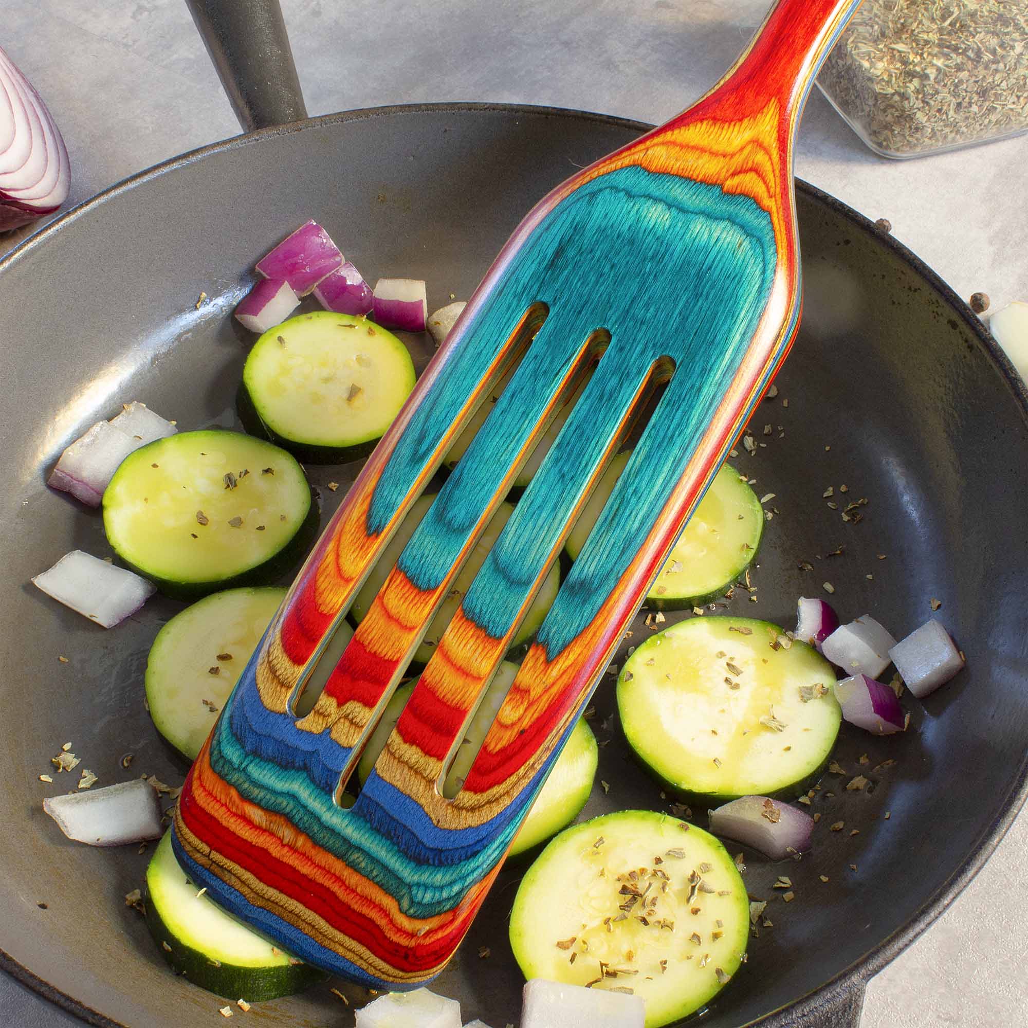 Baltique® Montego Bay Collection Spurtle - 13 Inch Wooden Stirring Tool for Cooking, Baking & Mixing - Perfect for Sauces, Soups & Pancakes
