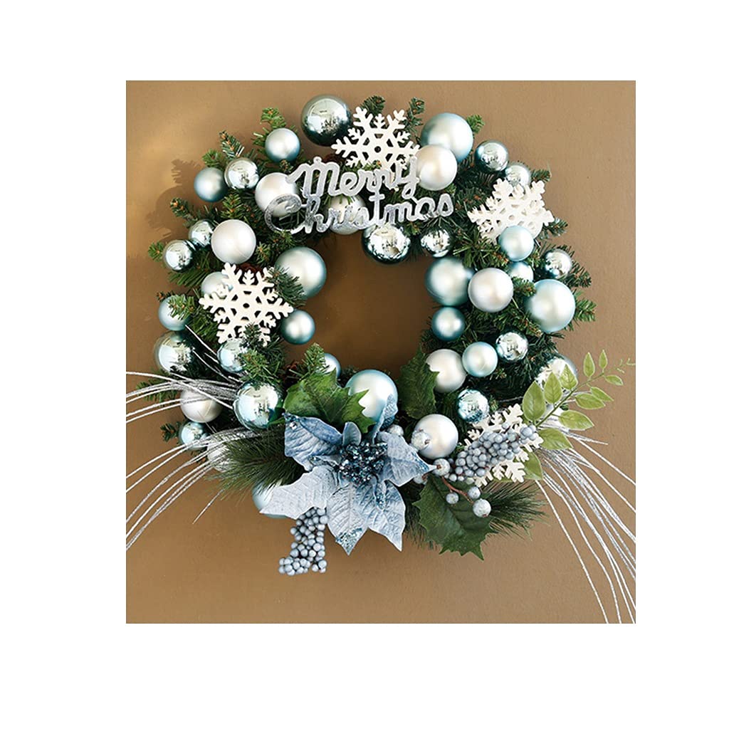 Bjyx Artificial Christmas Wreath 50x18/60x18 cm - Premium Green Holiday Door Decor for Xmas, Winter, and New Year Celebrations