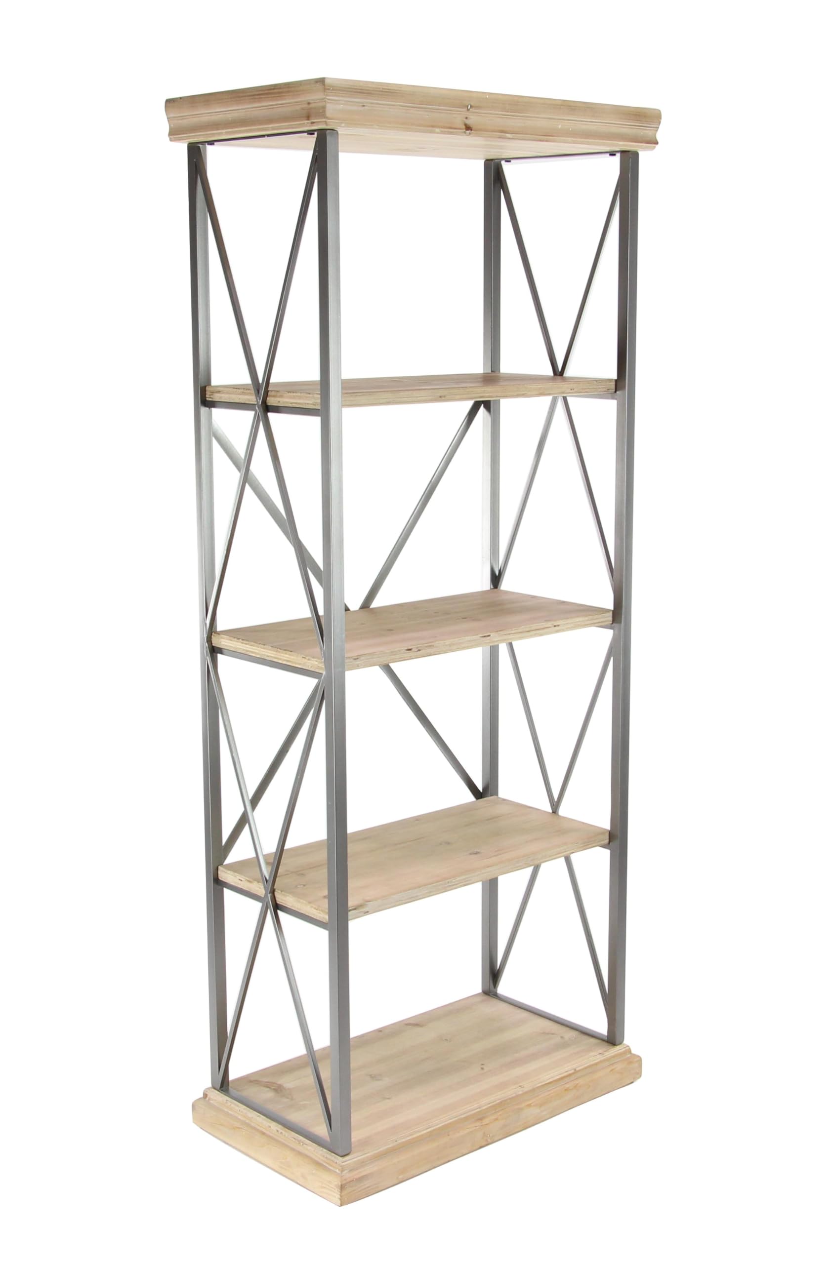 Deco 79 5-Tier Wooden Bookshelf, 30