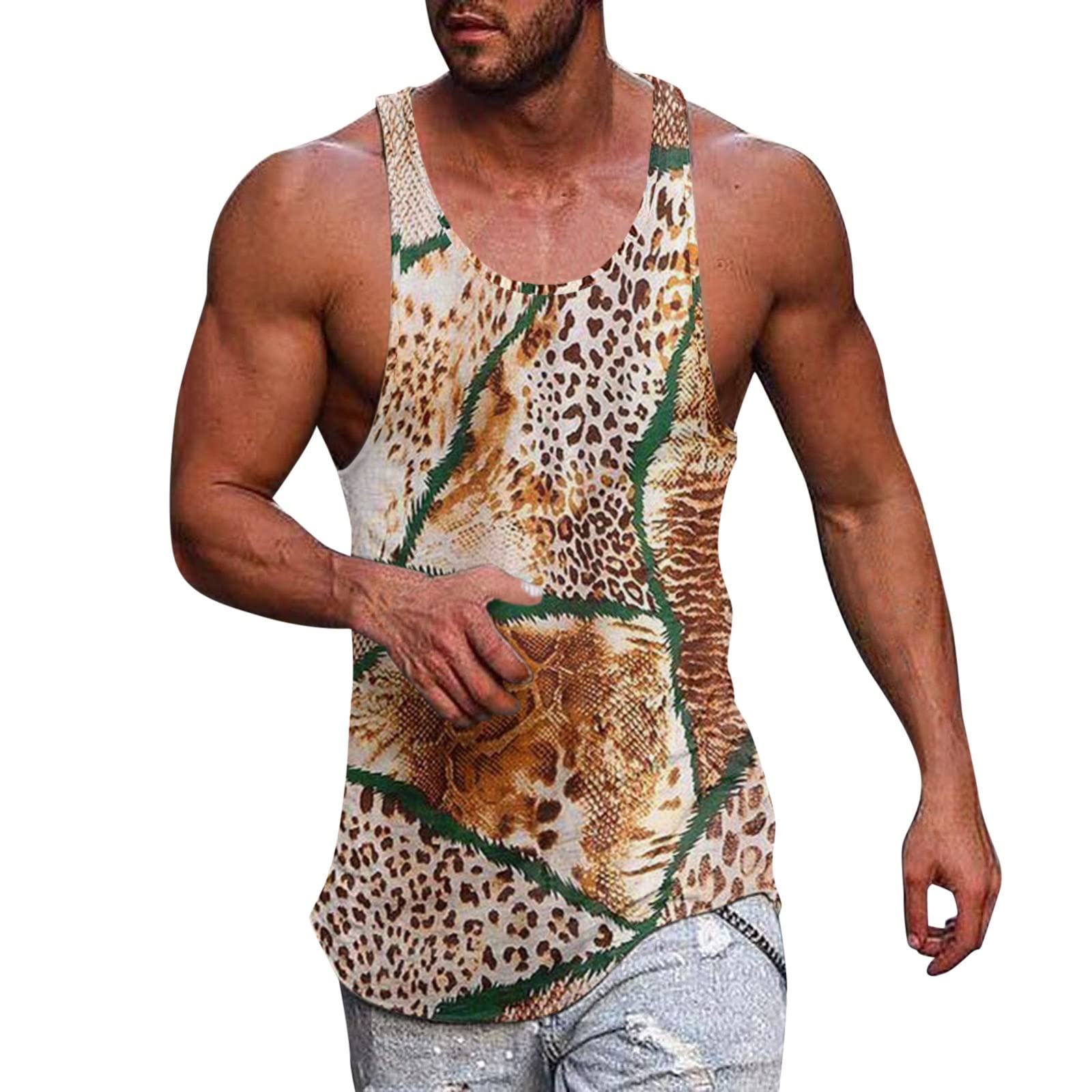 OSTELY Men's Summer Surf Beach Tank Top - Breathable Sleeveless Shirt for Casual Wear, Swimming & Outdoor Activities (Sizes XS-XXL) - Perfect for Beach, Pool, Gym & Summer Vacations