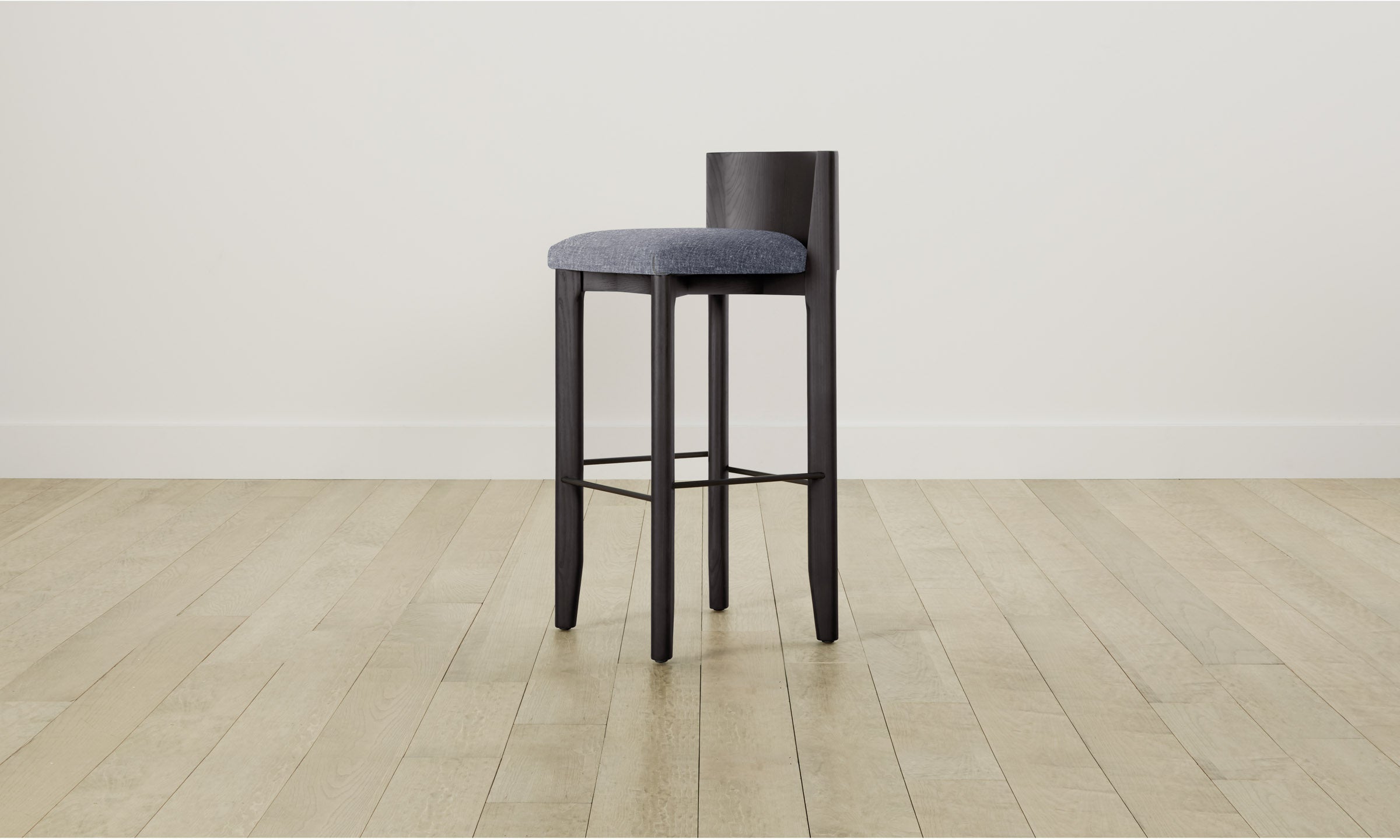 Premium Delancey Bar & Counter Stool with Heritage Belgian Linen Upholstery - Modern Kitchen Island & Home Bar Seating for Dining & Entertaining