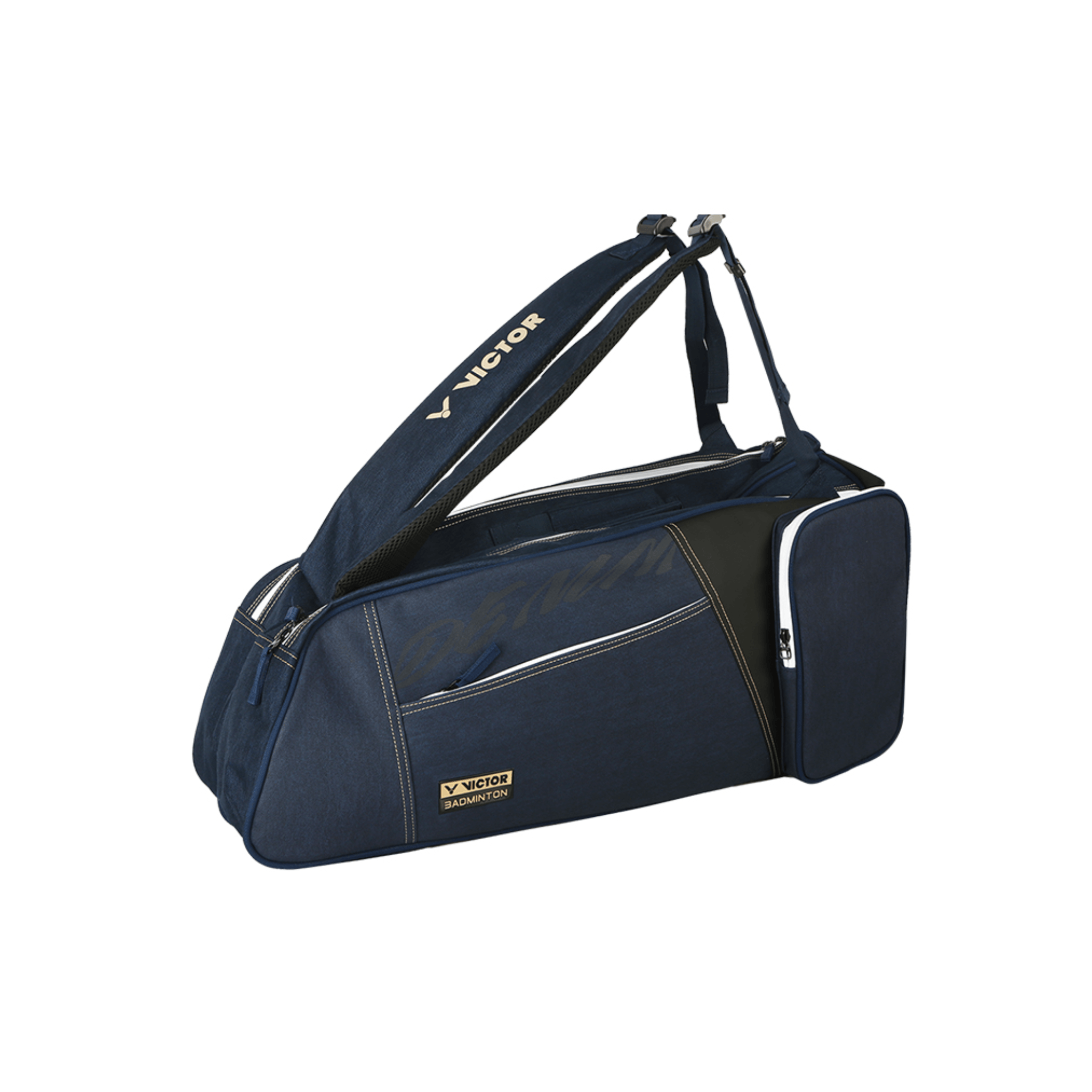 Victor BR5219BC 6-Piece Tennis Racket Bag with Shoulder Strap - Deep Sea Blue/Anthracite - Perfect for Tennis Players & Badminton Enthusiasts - Great for Court, Gym & Travel Use