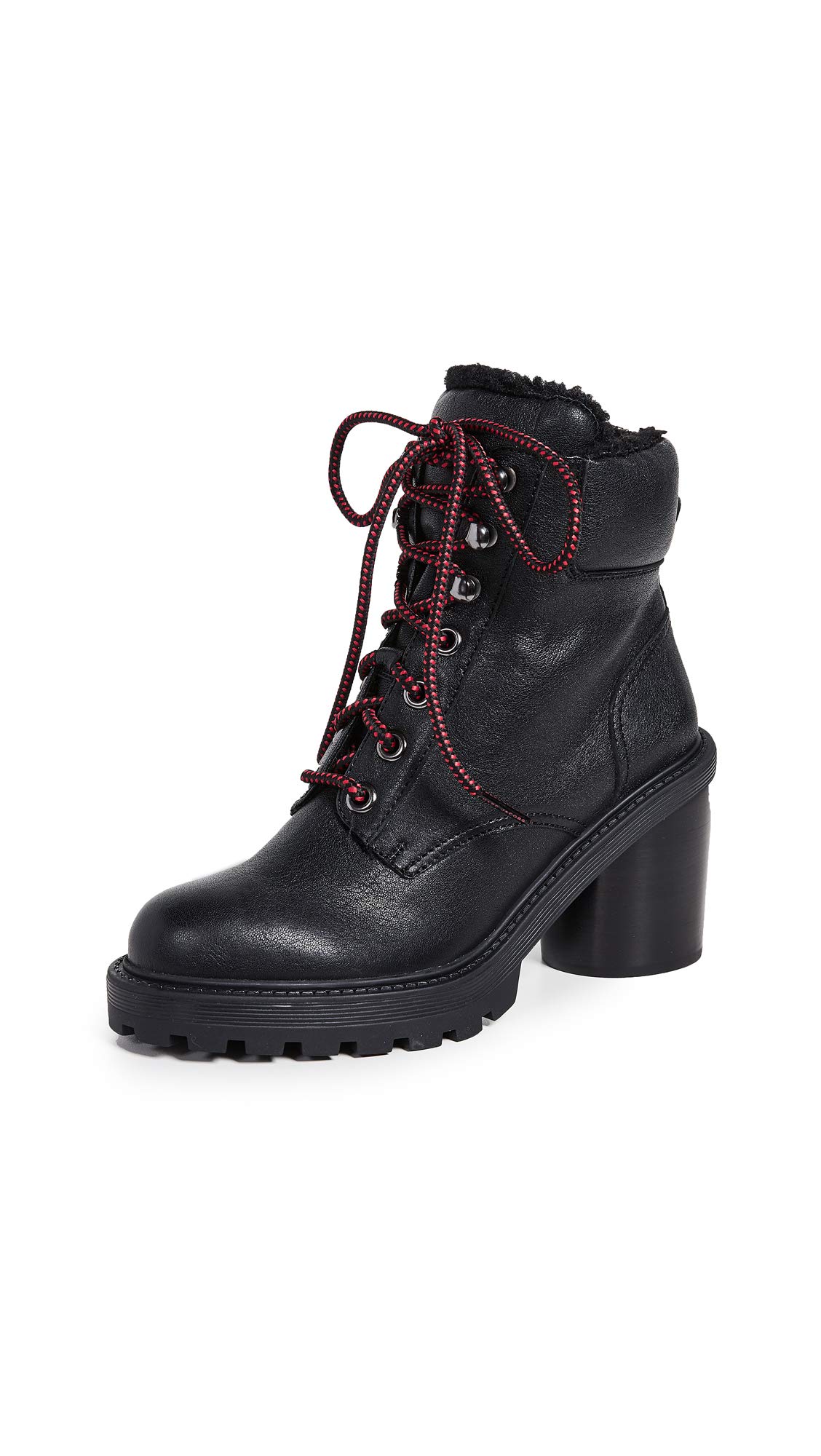 Marc Jacobs Women's Crosby Hiking Boot with Faux Shearling Lining - Waterproof Ankle Boots for Winter, Outdoor & Casual Wear - Perfect for Hiking, Travel & Everyday Fashion