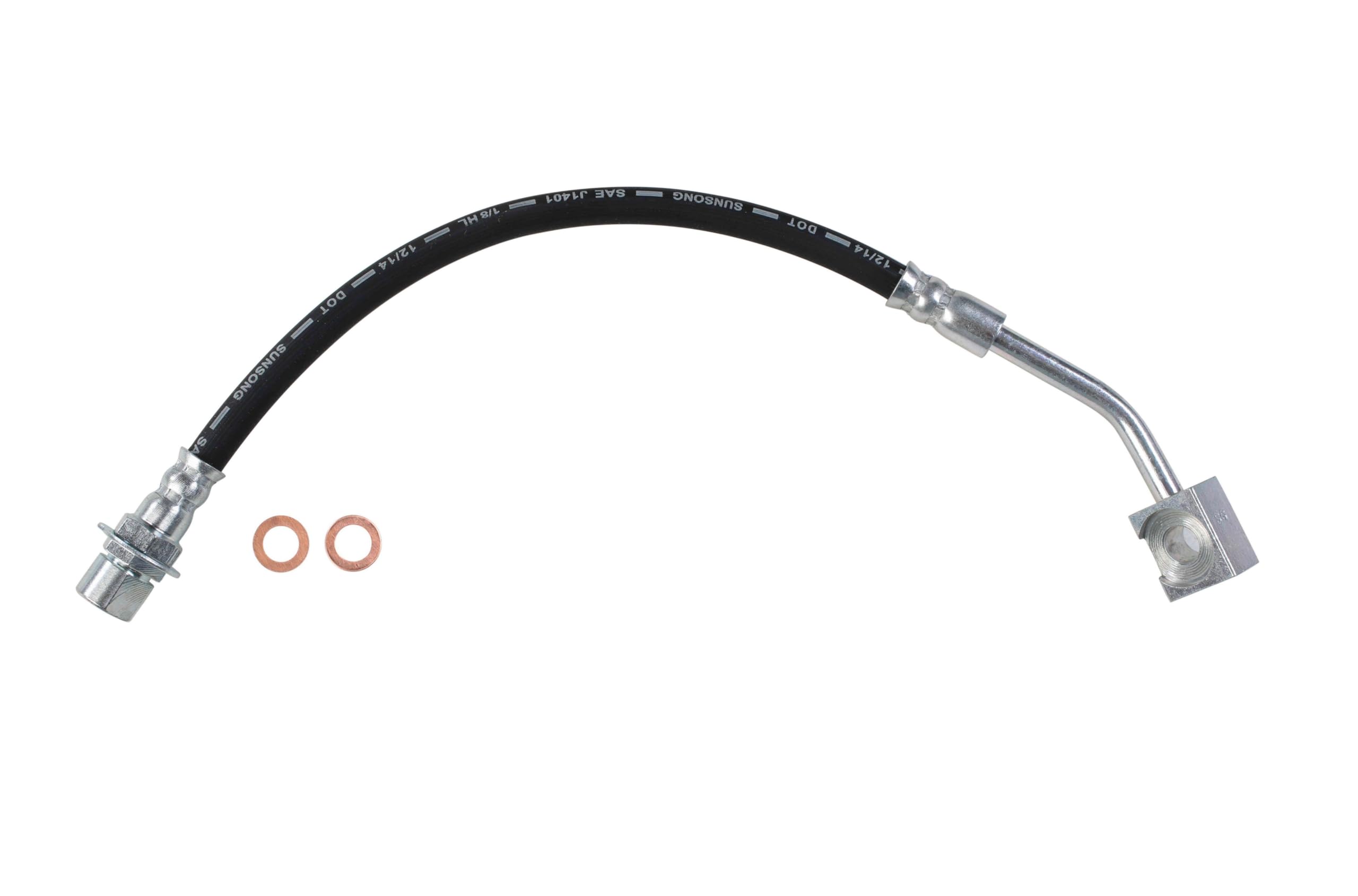 Sunsong 2201228 Brake Hydraulic Hose - Replacement Brake Line for Improved Stopping Power | Perfect for Trucks, SUVs, and Off-Road Vehicles
