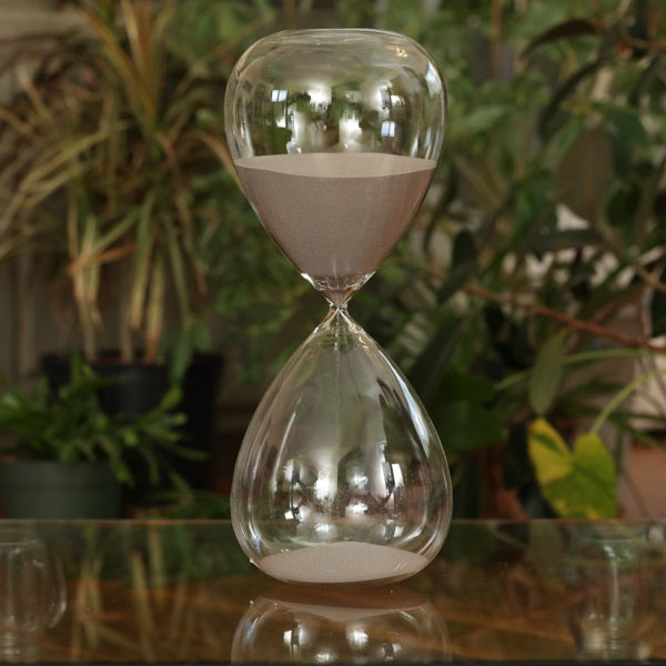 240-Minute Hand-Blown Glass Sand Timer - Navy or Grey - Perfect for Classroom, Office, and Meditation Time Management