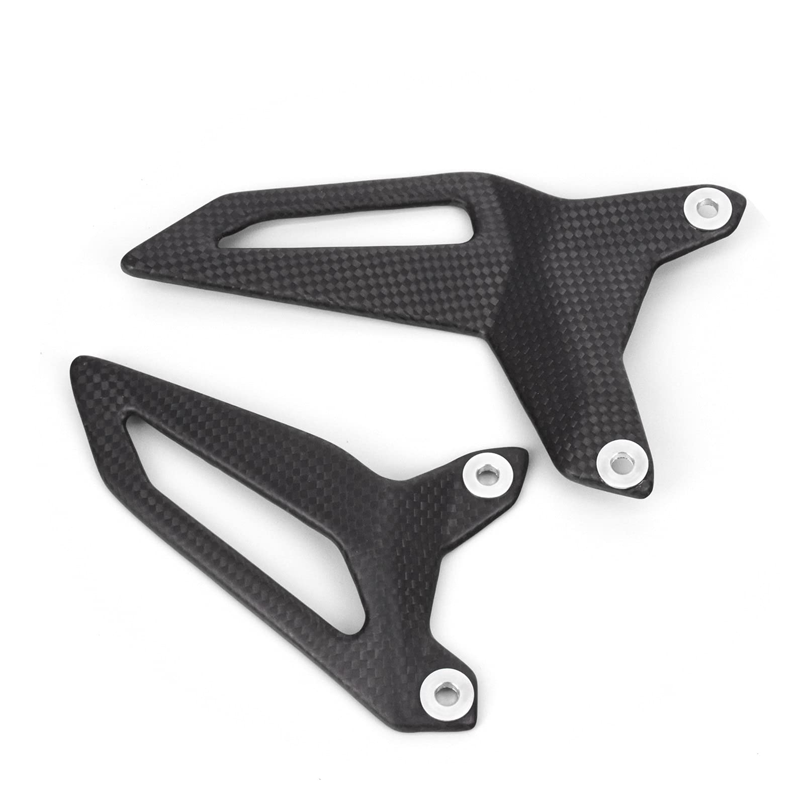 Ducati Panigale V2 899 959 1199 1299 Carbon Fiber Footpeg Footrest with Front Brake Heel Plate Guard Protector - High-Quality Motorcycle Accessory for Enhanced Riding Comfort and Safety