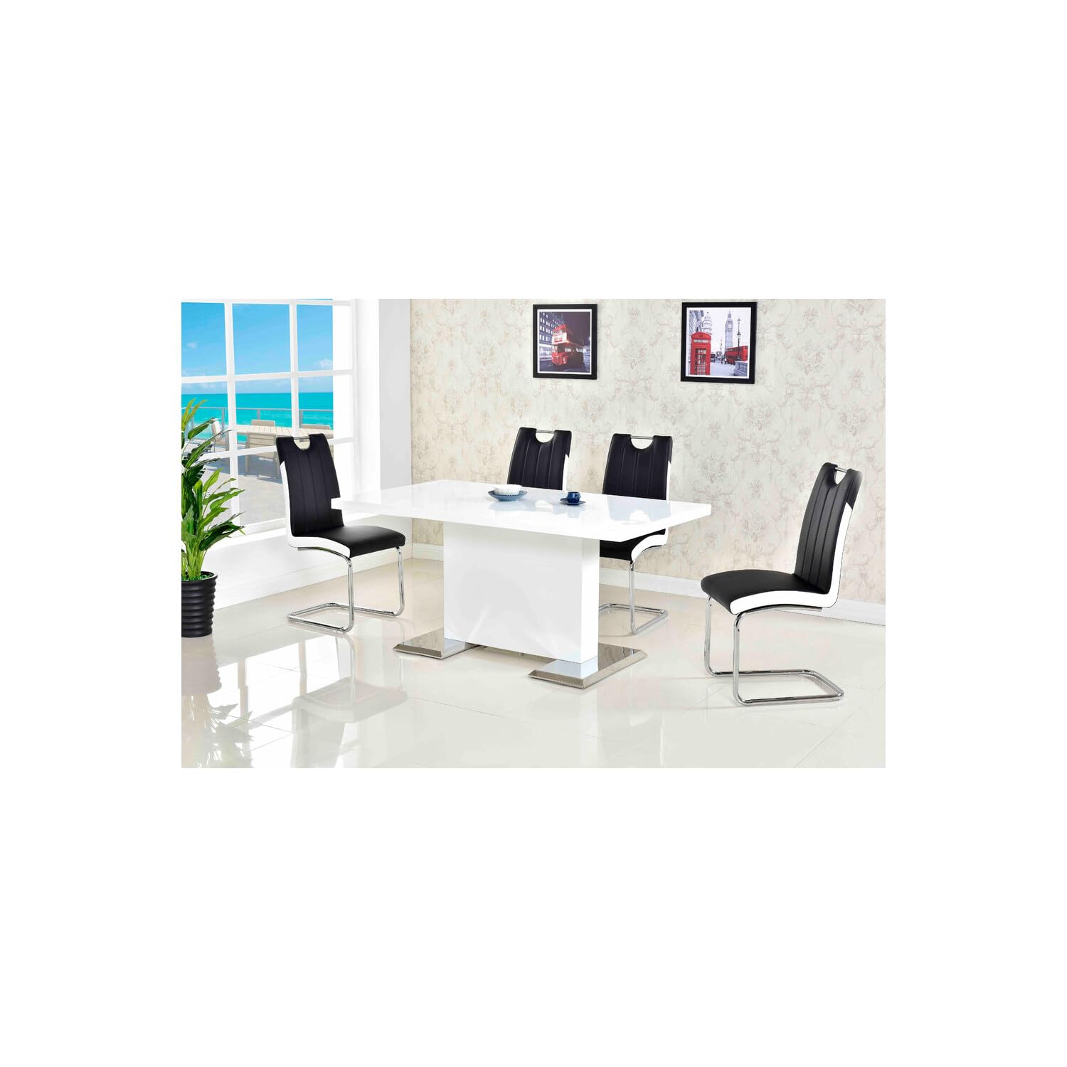 Best Modern Side Chairs Set of 2 - Black Master Furniture for Dining Room, Kitchen, Office & Living Room - Comfortable & Stylish Brandon Design