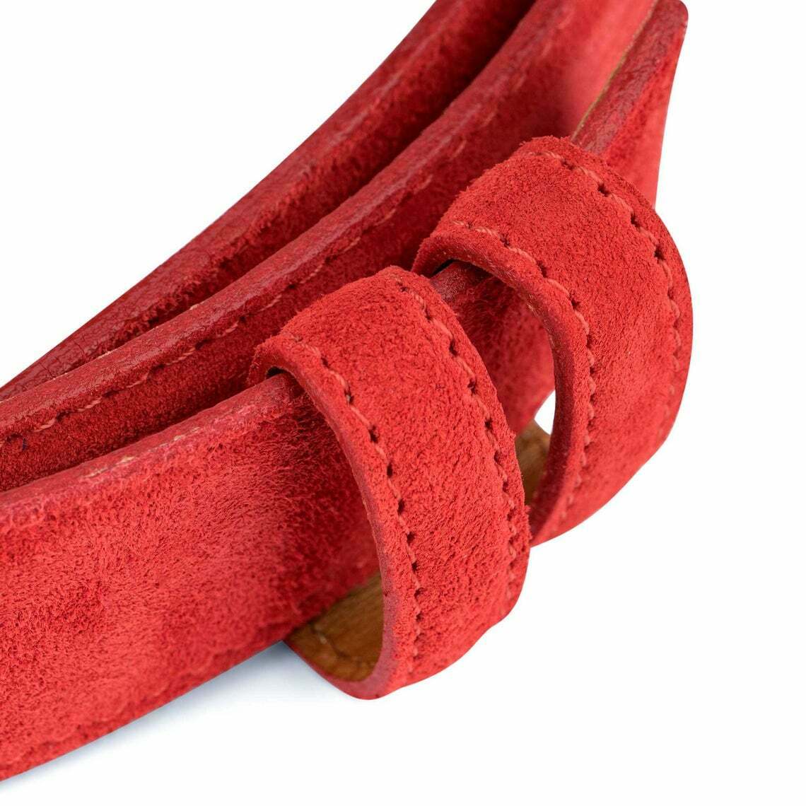 Premium Genuine Red Suede Belt Strap Replacement - 35mm Width for Dunhill Belts - Compatible with Men's & Women's Fashion Accessories - Perfect for Office, Casual Wear & Special Occasions