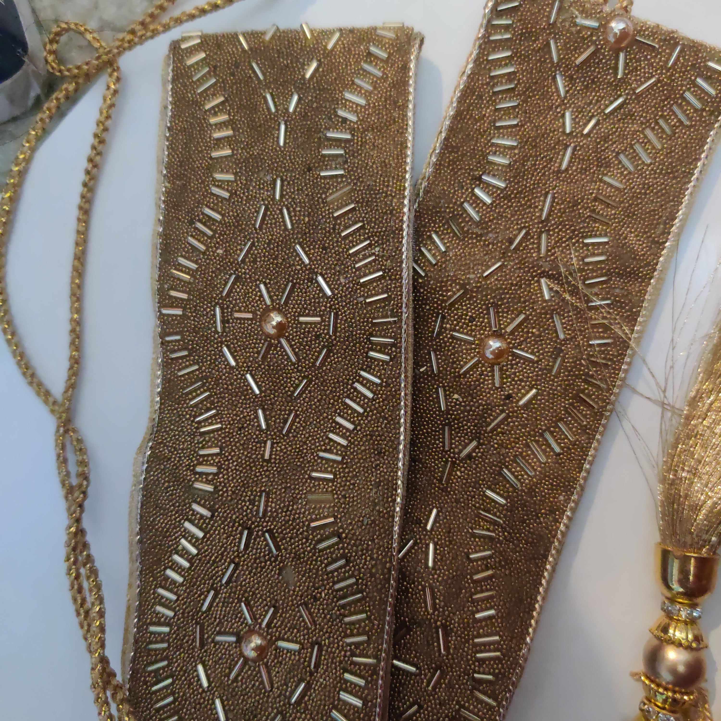 Elegant Brown Saree Hip Belt with Back Danglers - Perfect for Indian Weddings, Festivals & Traditional Dance Performances