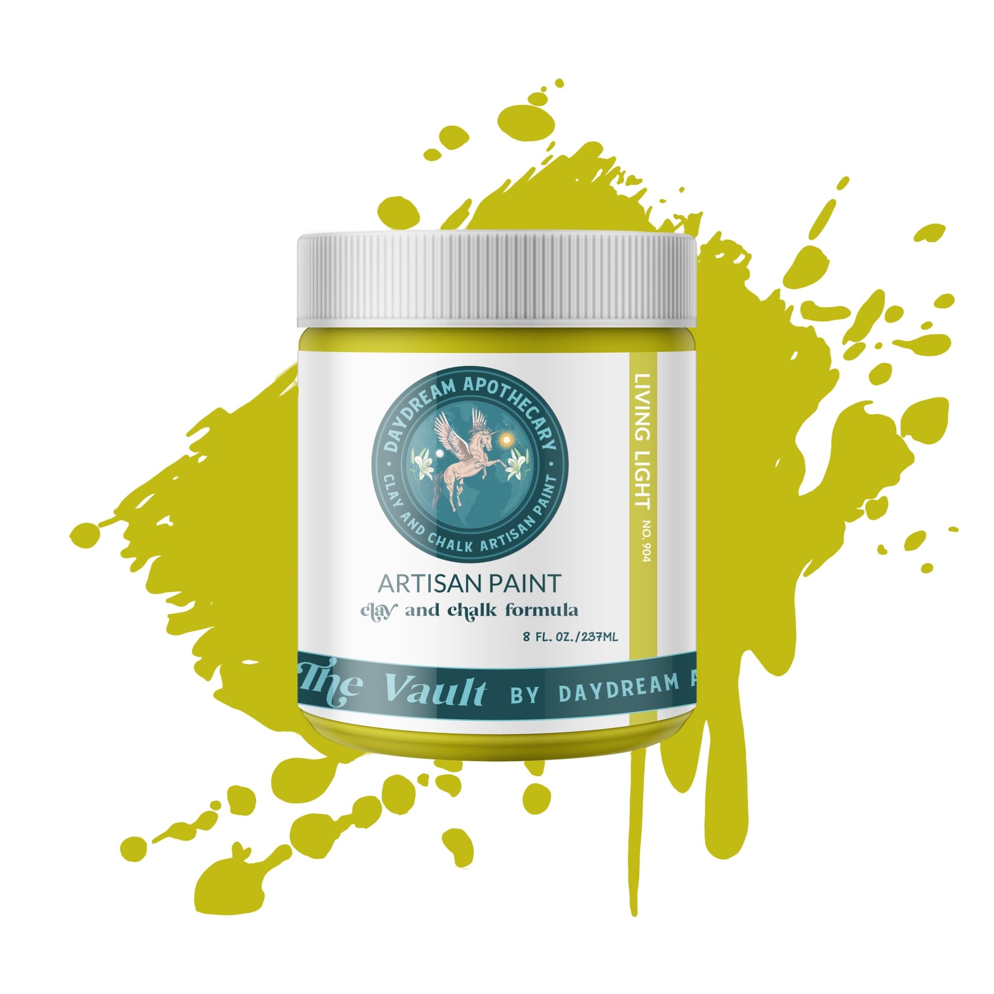 Premium Matte Chartreuse Chalk & Clay Paint - 8oz for Furniture, Wood DIY Projects, Home Décor & Artistic Crafts | Perfect for Upcycling, Vintage Finishes & Creative Painting Projects