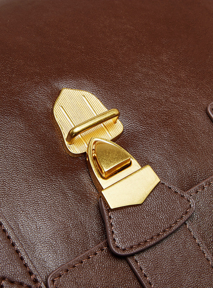 Stylish Leather Flap Work Bag for Women - Professional Office Tote with Multiple Pockets - Perfect for Business, Commuting & Travel