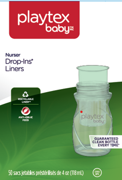 Playtex Baby Drop Ins Anti Colic Disposable Liners - 2 Pack | BPA-Free Bottle Liners for Breastmilk & Formula | Reduce Gas & Fussiness for Newborns & Infants | Perfect for Travel, Daycare & On-the-Go Feeding